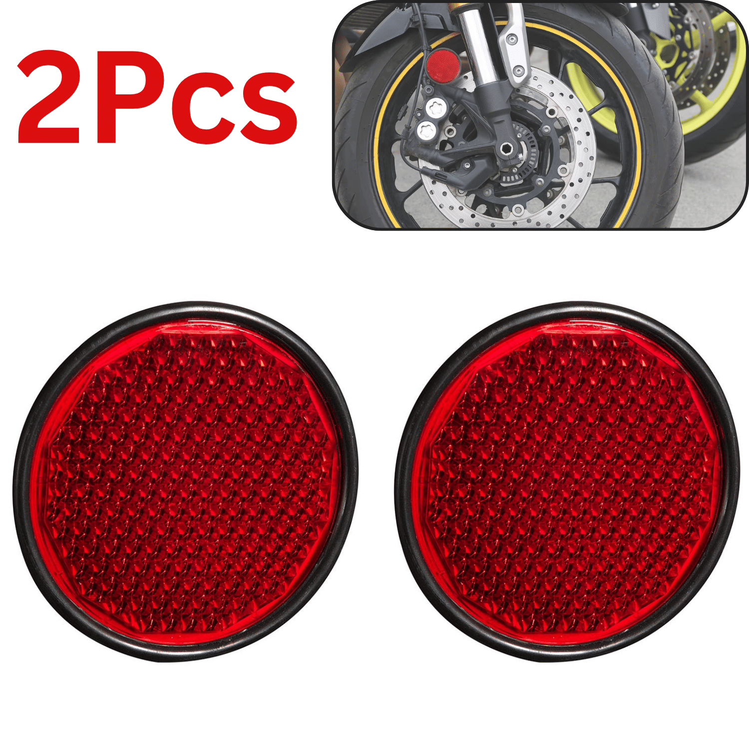     			AKSMIT Bicycle Lights/Reflectors ( Pack of 2 )