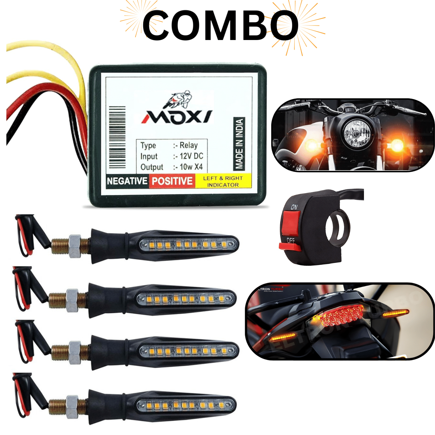 AKSMIT Front Bike Indicator For Two Wheelers AKSMIT Front Bike Indicator For Two Wheelers