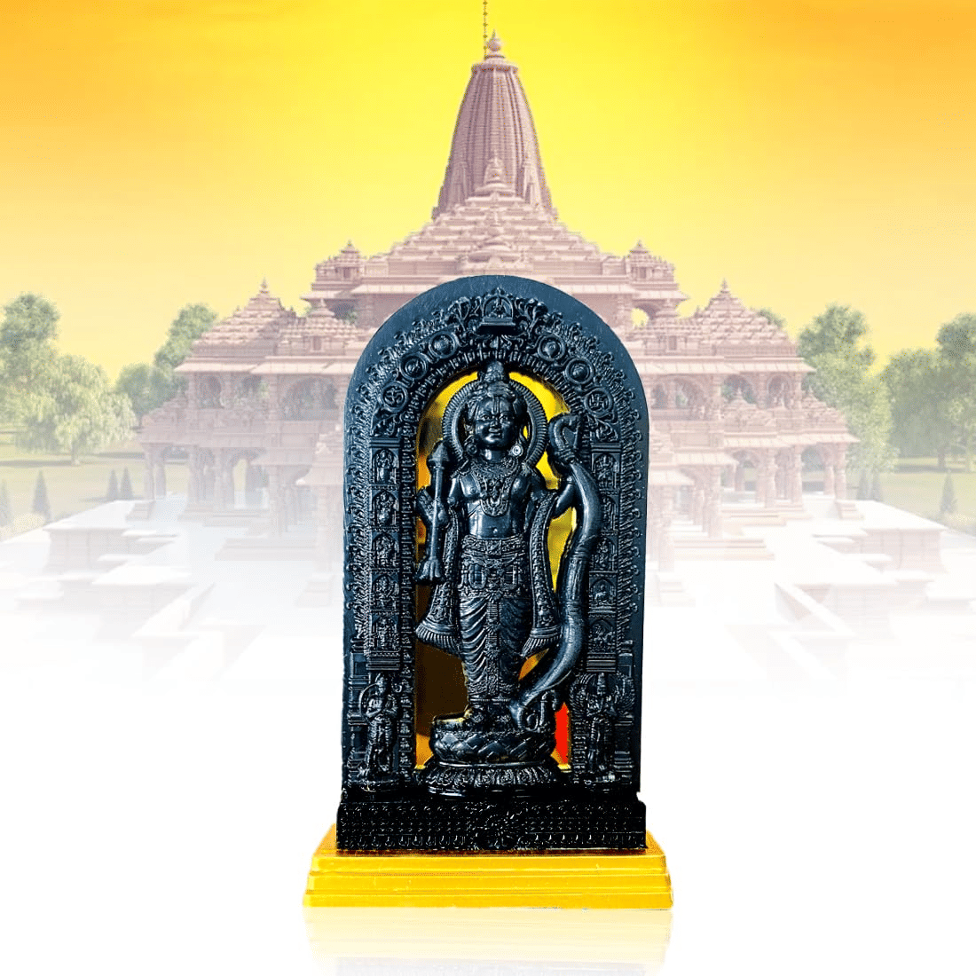     			AKSMIT Lord Ram Ideal For Car Dashboard ( Pack of 1 )