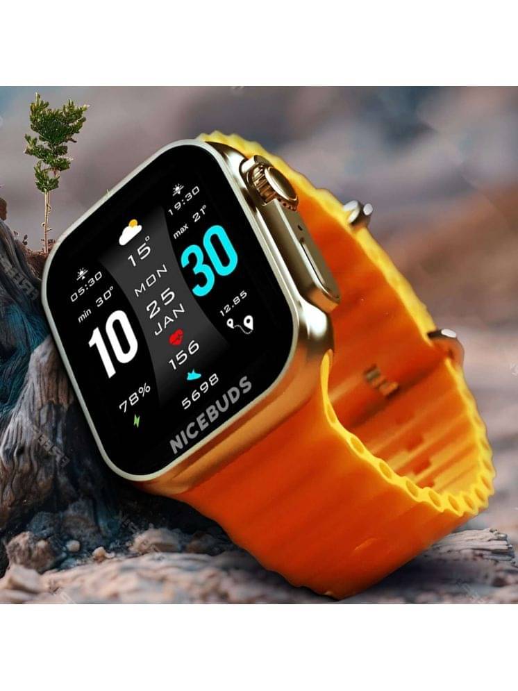     			AMOLED BT Calling Smart Watch with Silicone Strap Upto 1-2 days Backup