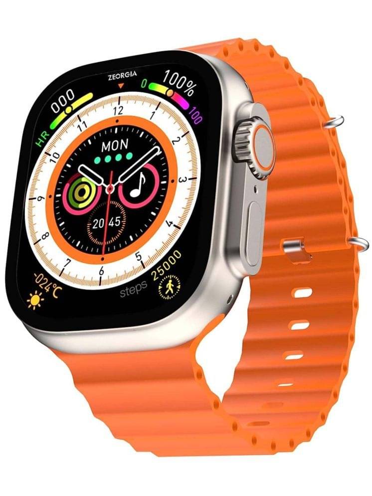     			AMOLED BT Calling Smart Watch with Silicone Strap Upto 1-2 days Backup