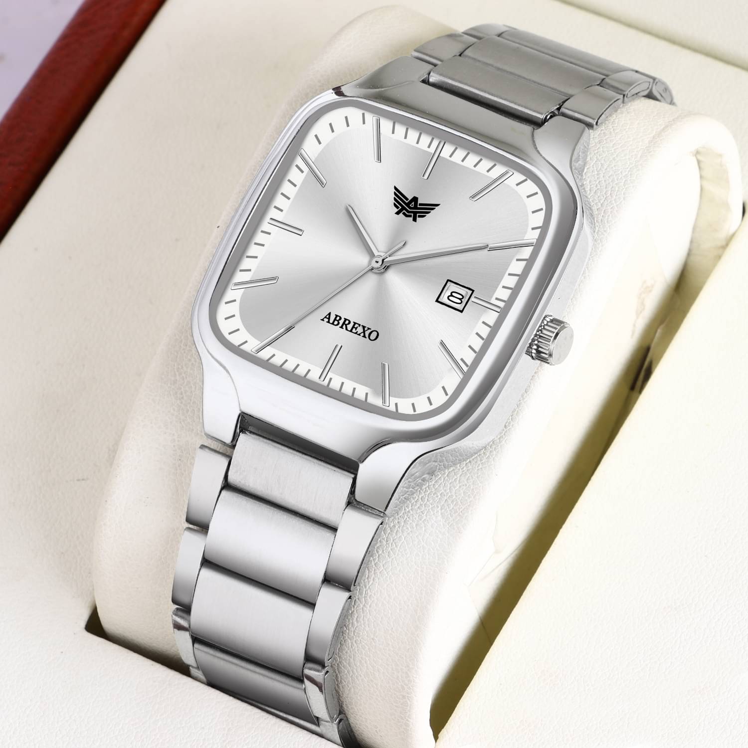     			Abrexo Silver Stainless Steel Analog Men's Watch