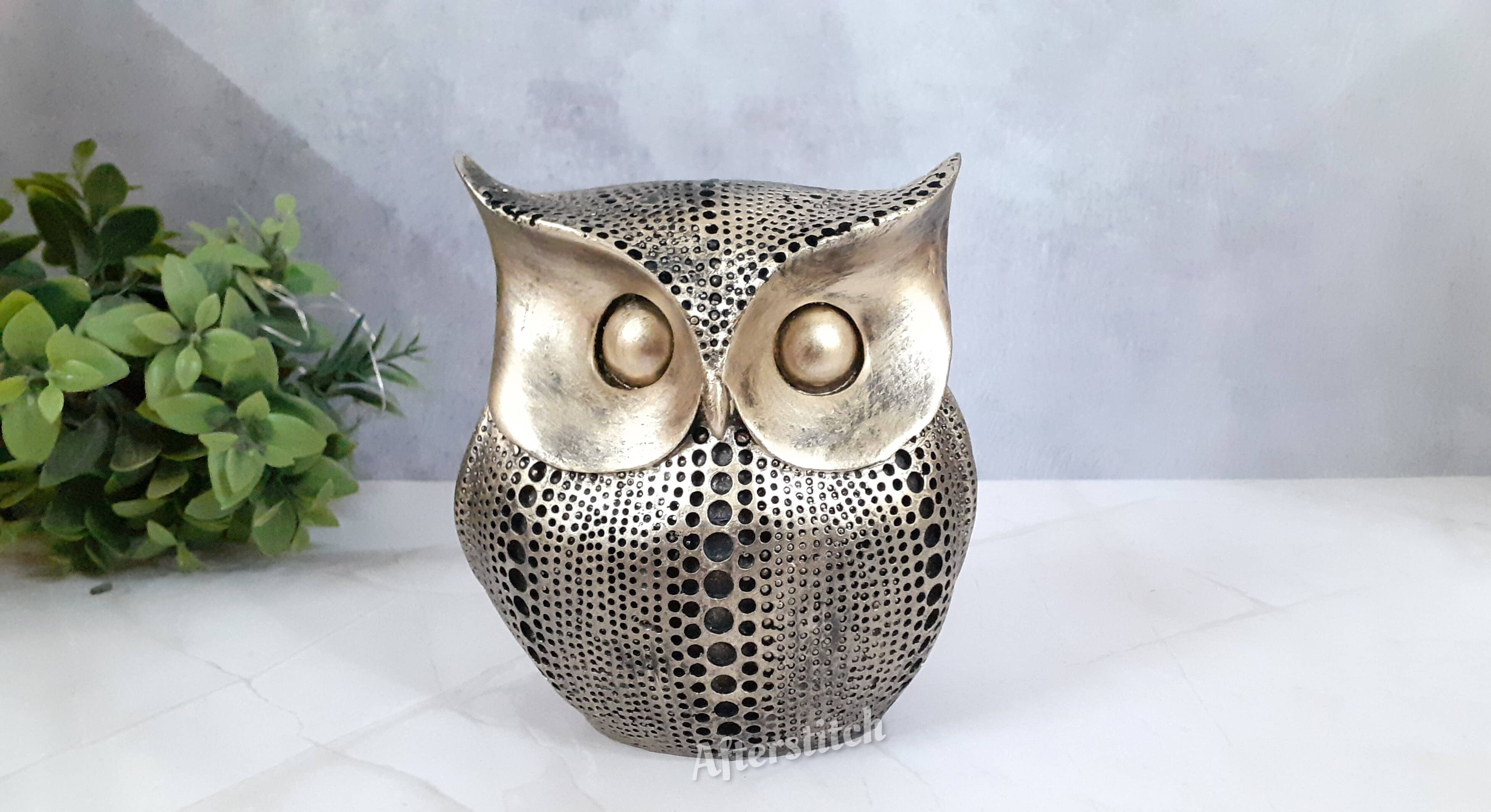 Afterstitch Antique owl idol big statue for home office table décor showpiece
