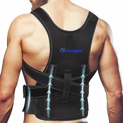     			CUREPOS Posture Corrector Back Support ( Free Size - Size )