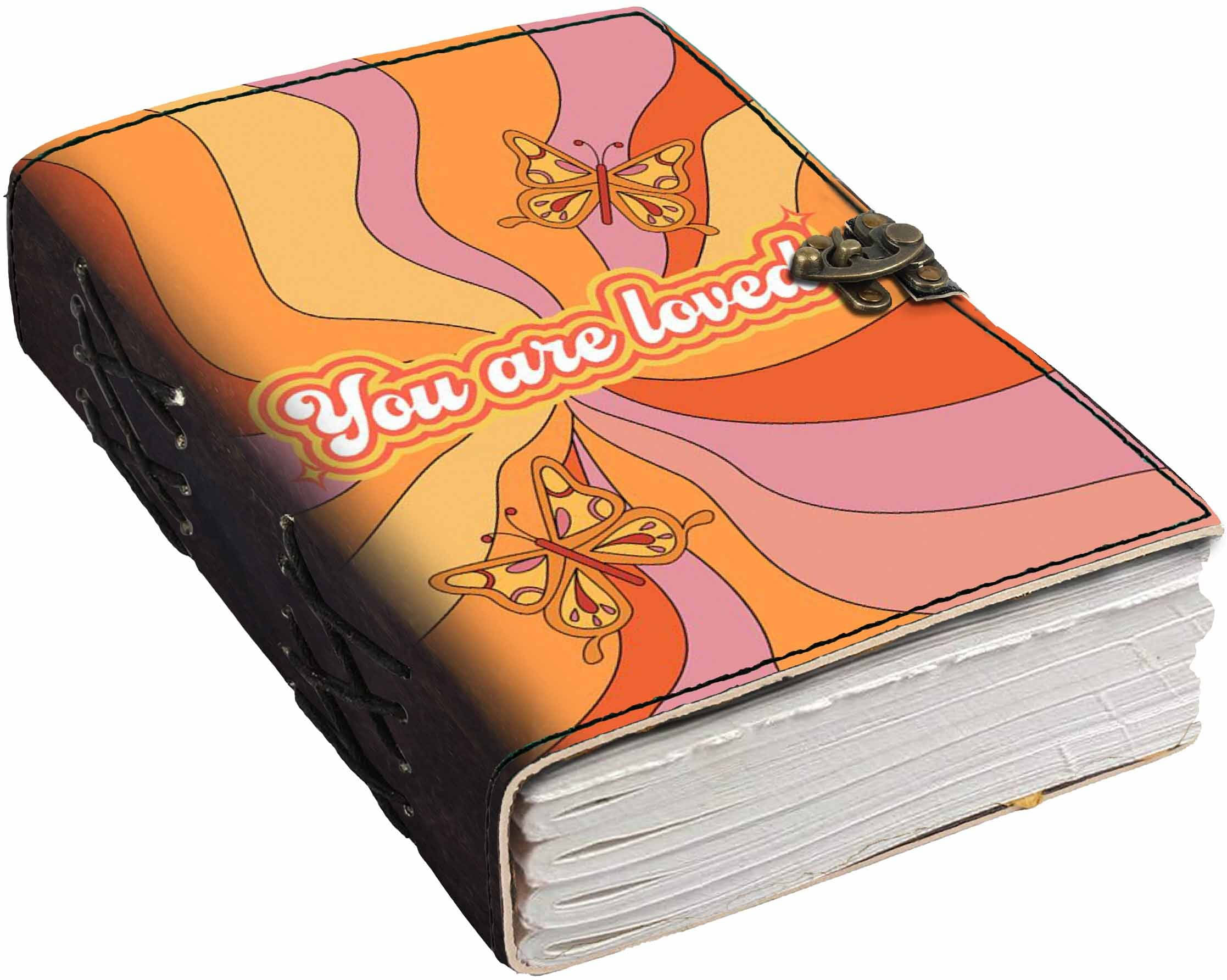     			DI-KRAFT Printed Designer leather cover Diary with Lock For Office|Gift|SIZE 5*7 INCHES A5 Diary unruled 200 Pages (multicolor22)