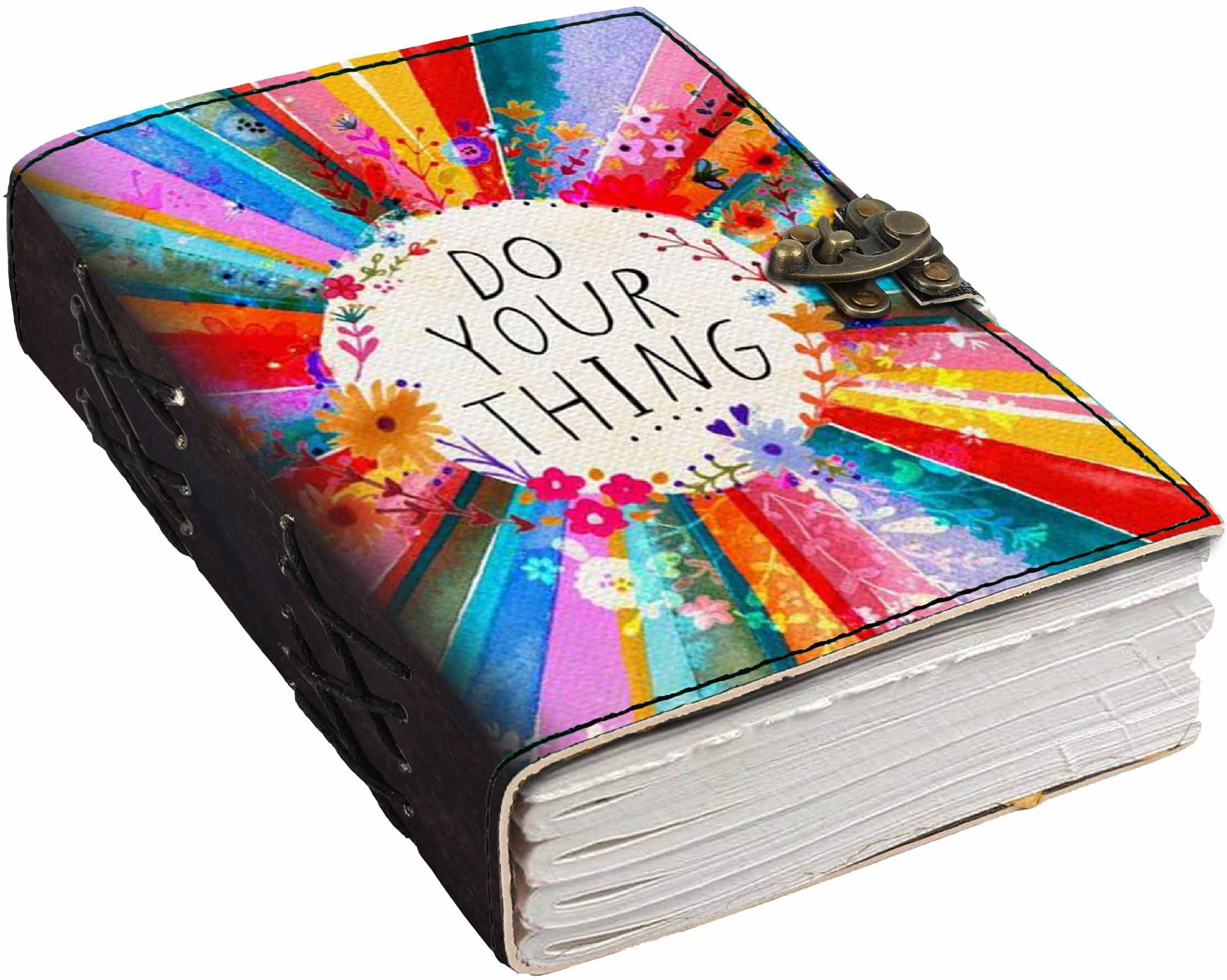 DI-KRAFT Printed Designer leather cover Diary with Lock For Office|Gift|SIZE 5*7 INCHES A5 Diary unruled 200 Pages (multicolor40) DI-KRAFT Printed Designer leather cover Diary with Lock For Office|Gift|SIZE 5*7 INCHES A5 Diary unruled 200 Pages (multicolor40)