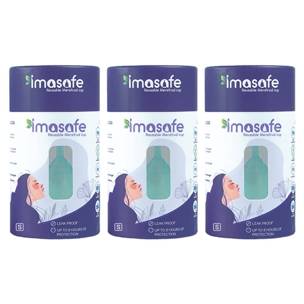     			Imasafe Silicone Reusable Menstrual Cup Small ( Pack of 3 )