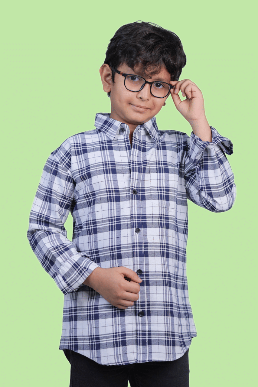 JABAK CREATION Pack of 1 Boys Cotton Blend Full Sleeves Shirt ( White,Black ) JABAK CREATION Pack of 1 Boys Cotton Blend Full Sleeves Shirt ( White,Black )