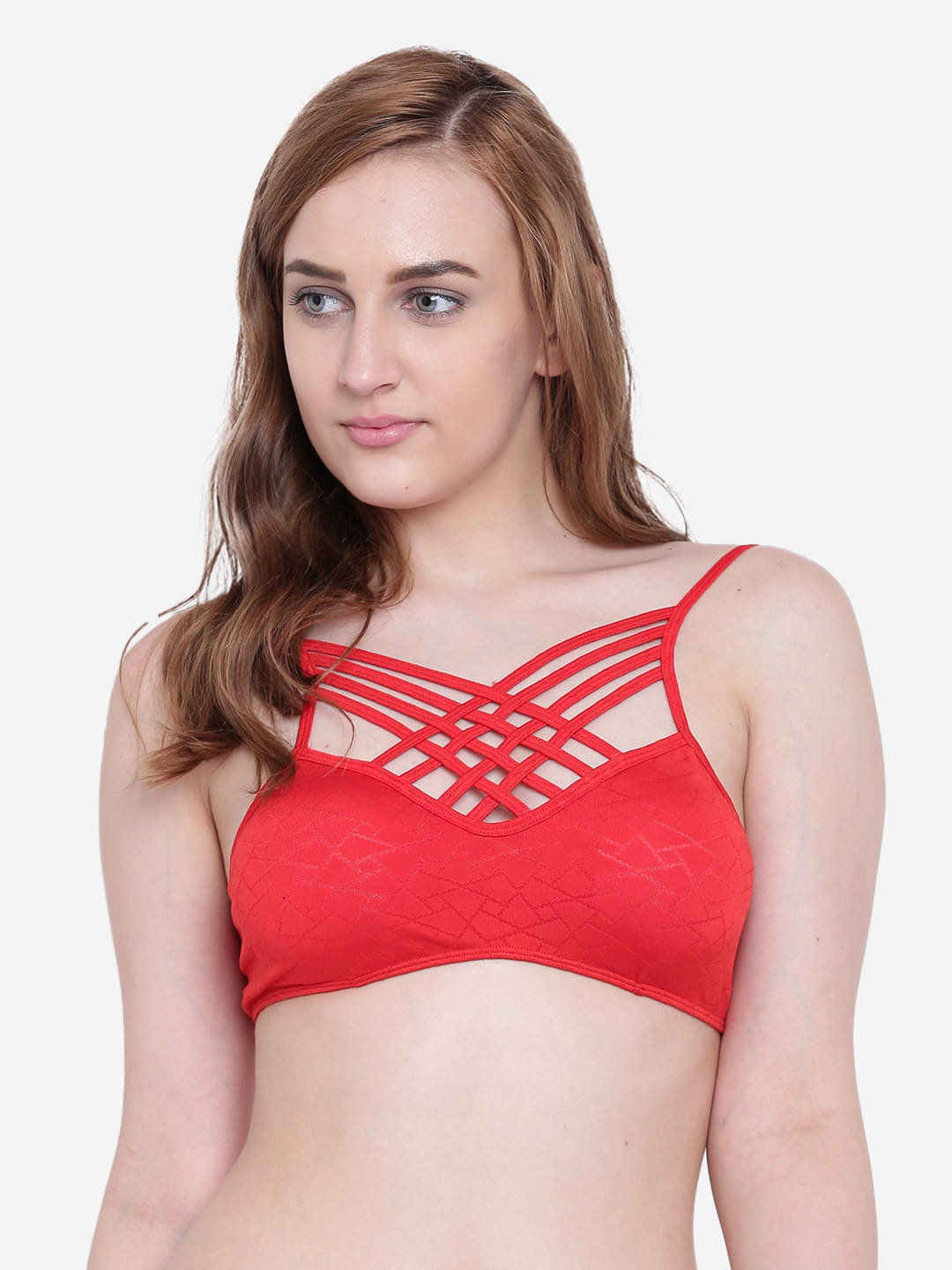     			La Intimo Pack of 1 Polyester Lightly Padded Everyday Bra For Women ( Red )