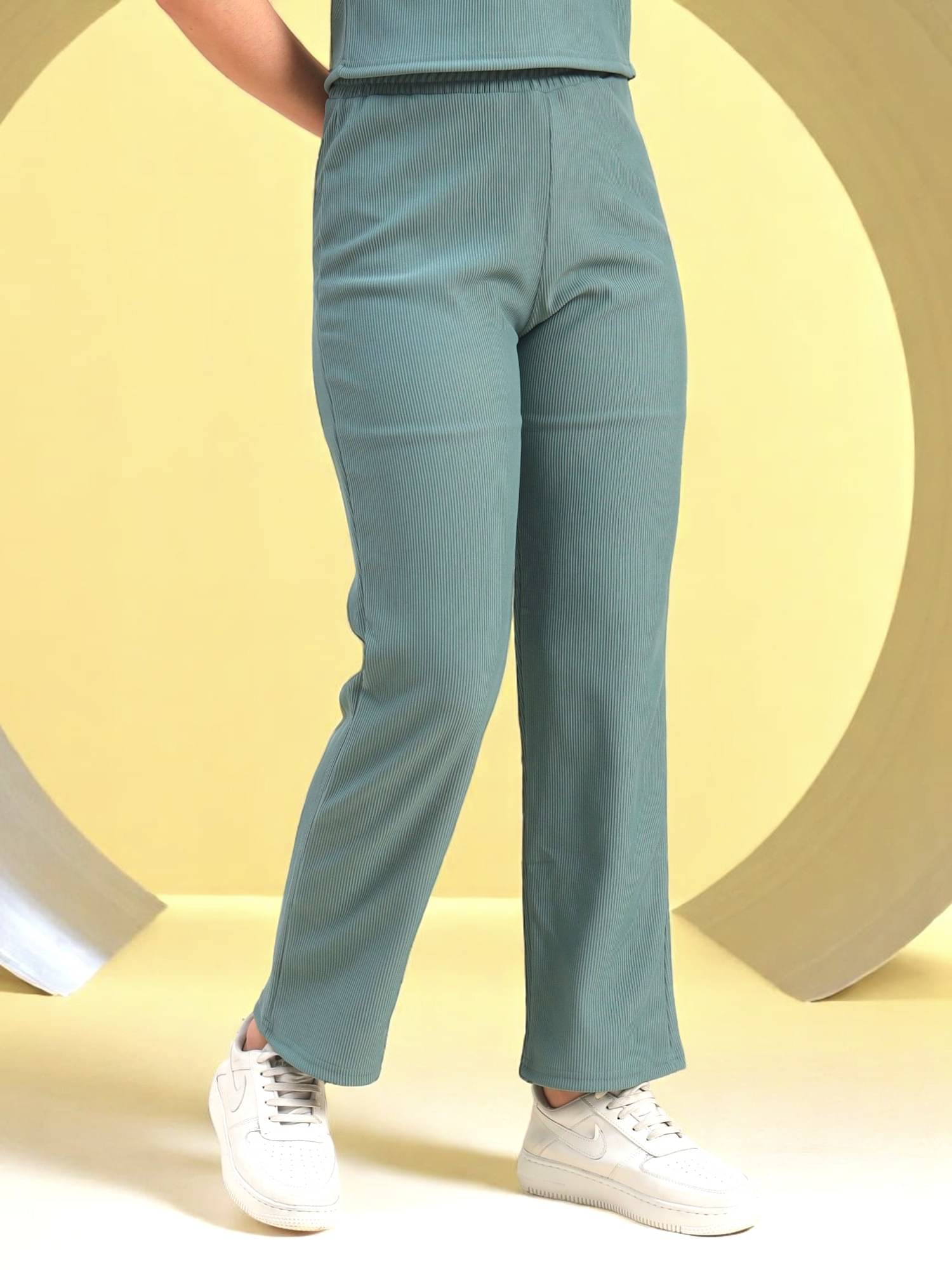     			Leewan Pack of 1 Cotton Straight Women's Casual Pants ( Mint Green )