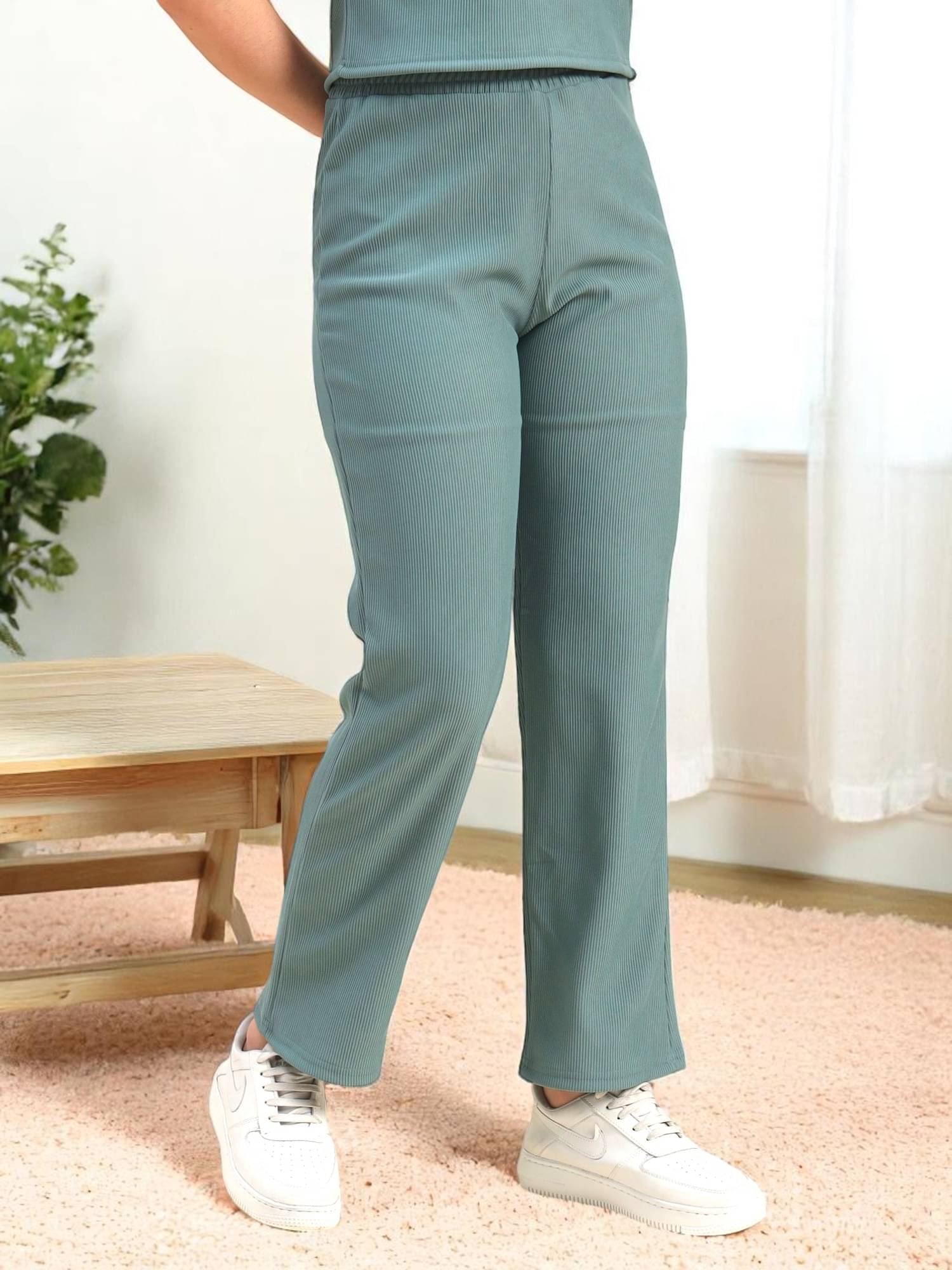     			Leewan Pack of 1 Cotton Straight Women's Casual Pants ( Mint Green )