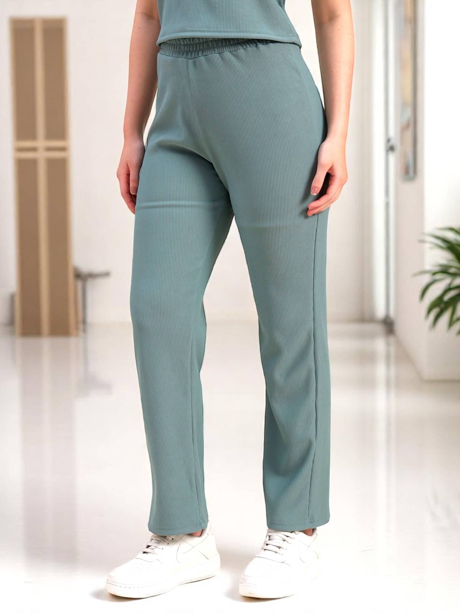     			Leewan Pack of 1 Cotton Straight Women's Casual Pants ( Mint Green )