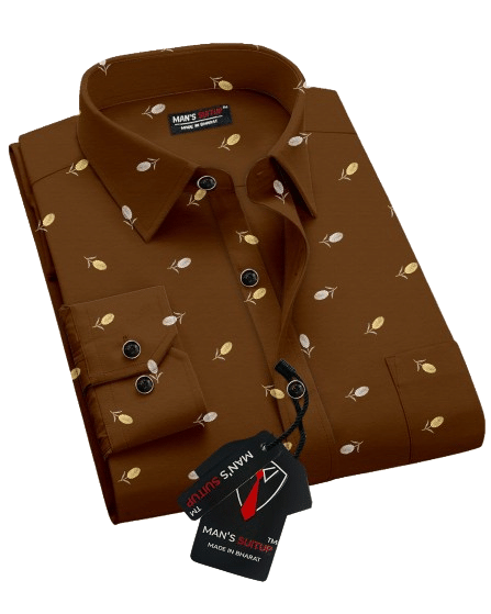 MAN'S SUITUP Rayon Regular Fit Printed Full Sleeves Men's Casual Shirt - Khaki ( Pack of 1 ) MAN'S SUITUP Rayon Regular Fit Printed Full Sleeves Men's Casual Shirt - Khaki ( Pack of 1 )