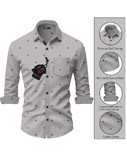 MAN'S SUITUP Rayon Regular Fit Printed Full Sleeves Men's Casual Shirt - Grey ( Pack of 1 ) MAN'S SUITUP Rayon Regular Fit Printed Full Sleeves Men's Casual Shirt - Grey ( Pack of 1 )