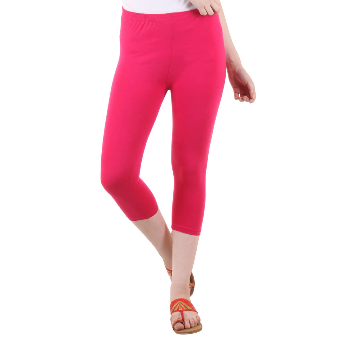     			Myo Cotton Lycra Capris - Pink Single