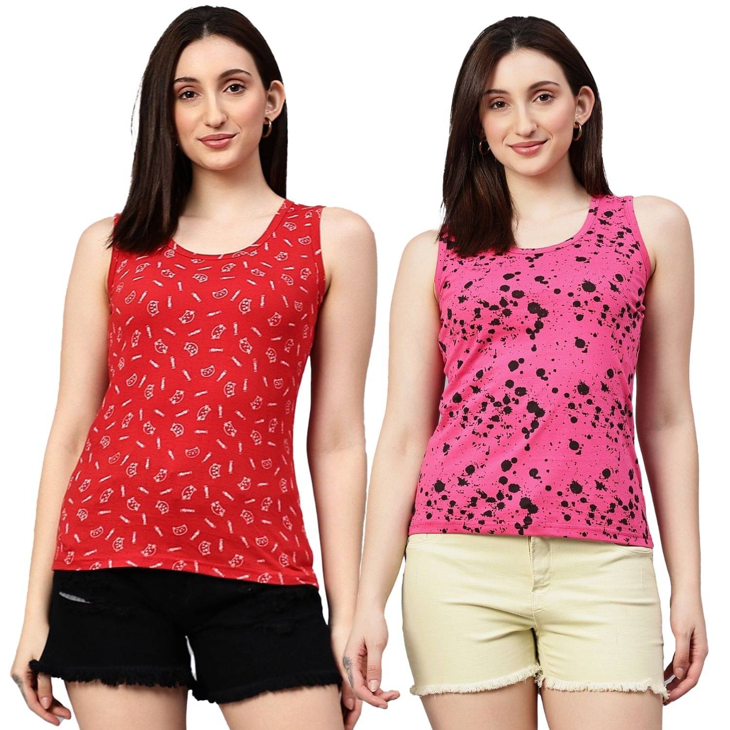     			Myo Women's Cotton Tank Top ( Multicolor 2 )