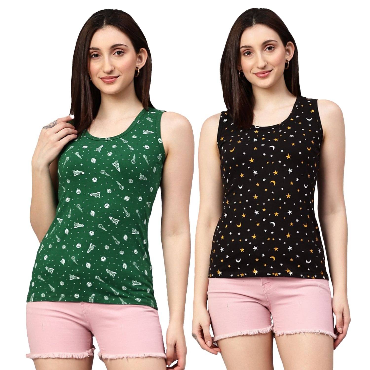 Myo Women's Cotton Tank Top ( Multicolor 2 ) Myo Women's Cotton Tank Top ( Multicolor 2 )