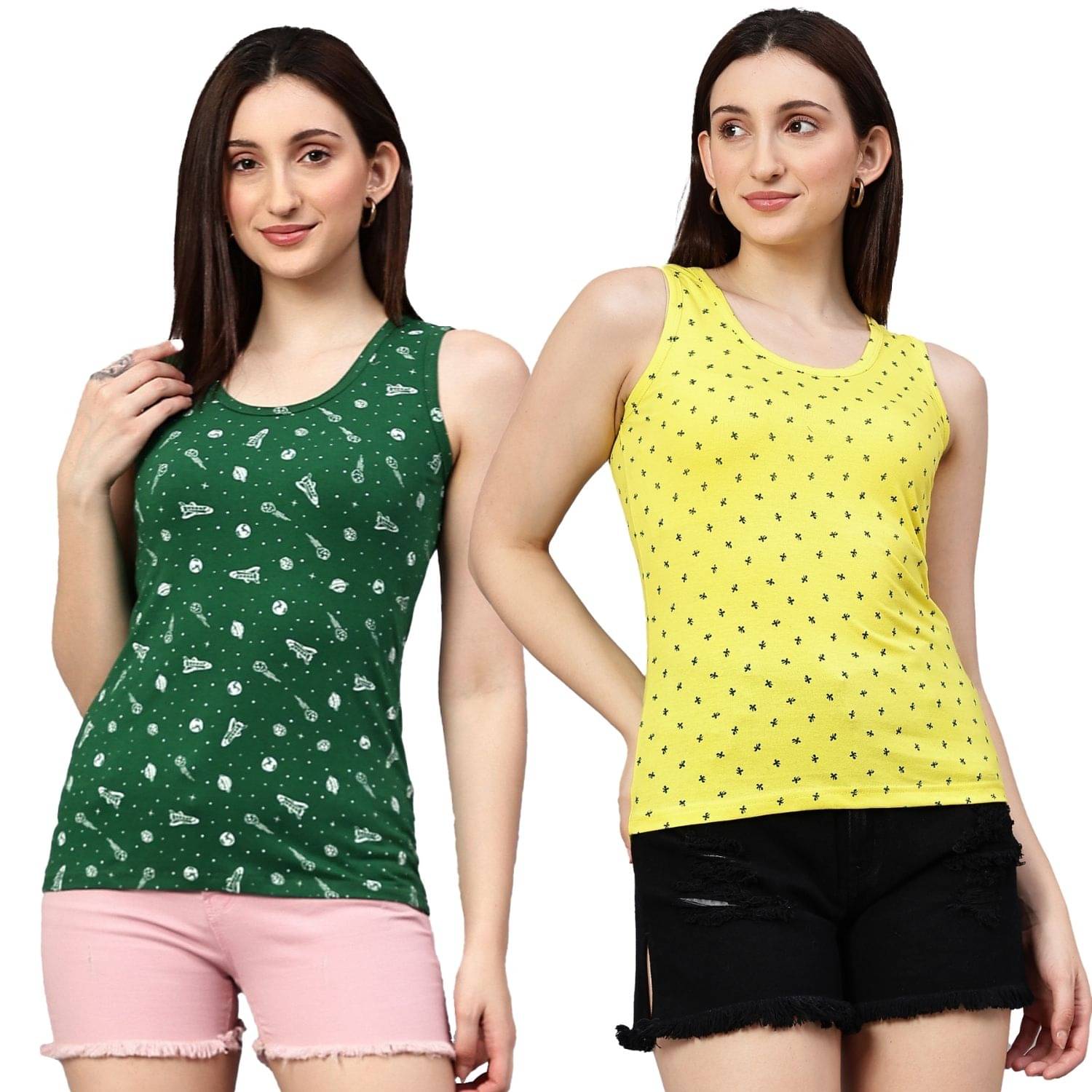 Myo Women's Cotton Tank Top ( Multicolor 2 ) Myo Women's Cotton Tank Top ( Multicolor 2 )