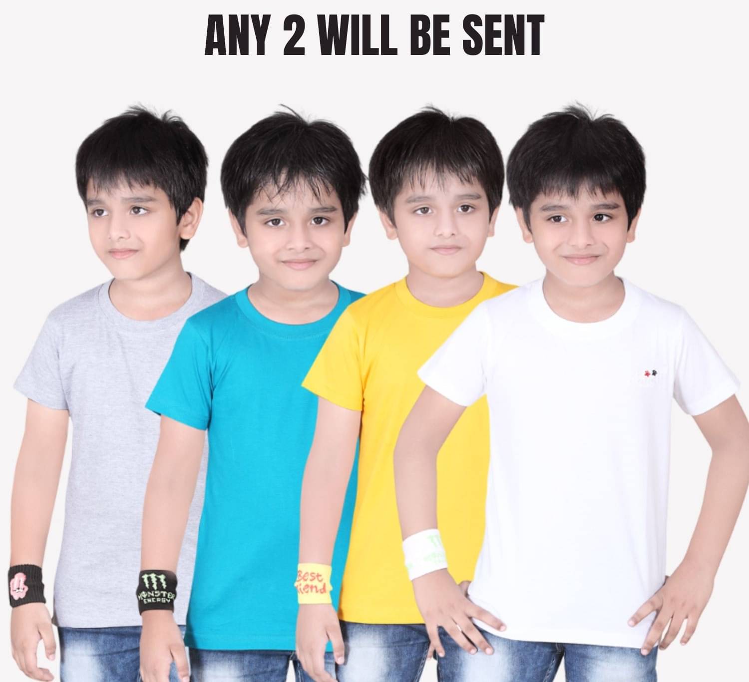     			NOW OR NEVER Pack of 2 Boys Cotton T-Shirt ( Multicolor 2 )