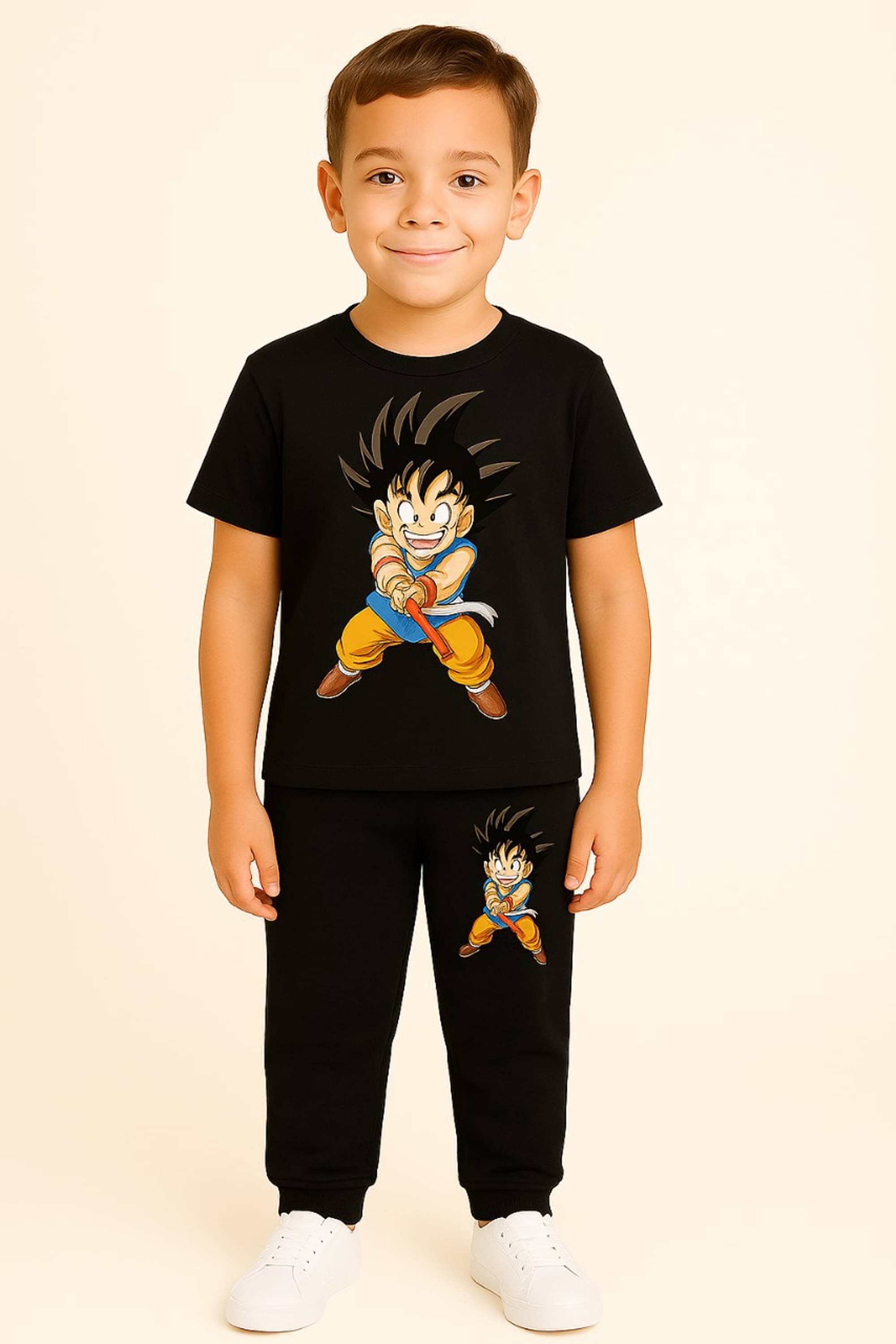     			Paryag Pack of 1 Boys Cotton Blend Tshirt & Pajama Set ( Black )
