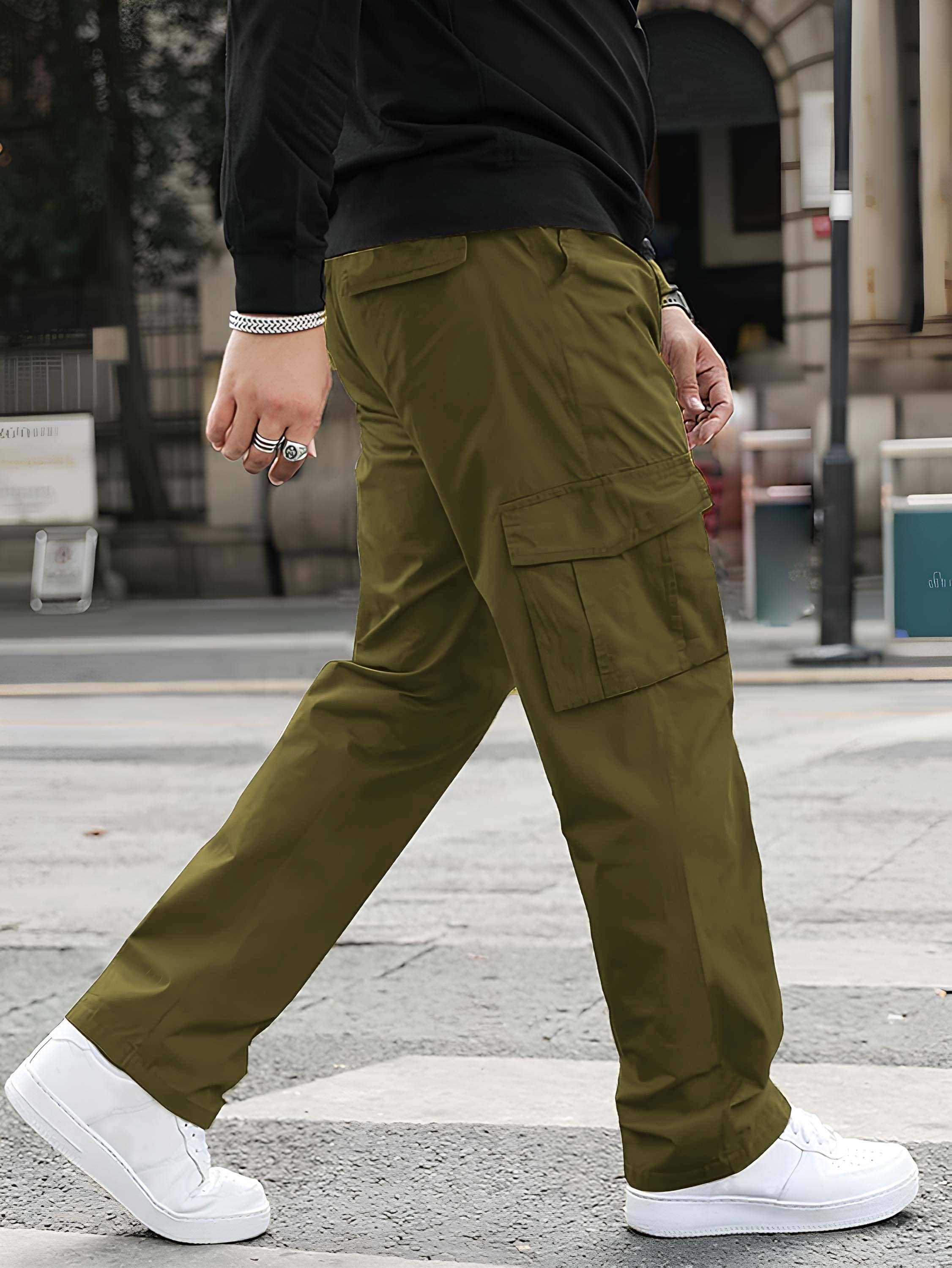 Reoutlook Green Cotton Men's Trackpants ( Pack of 1 ) - Track Pants | Buy online on ZillyBuy