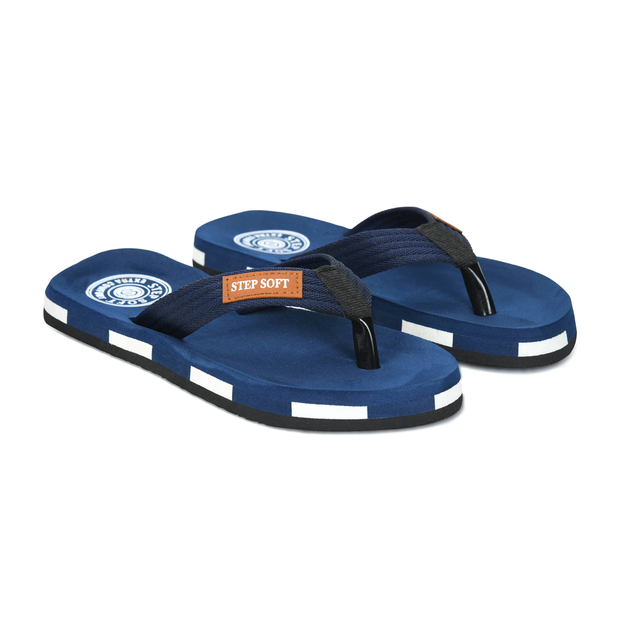     			STEPSOFT Blue Men's Thong Flip Flop