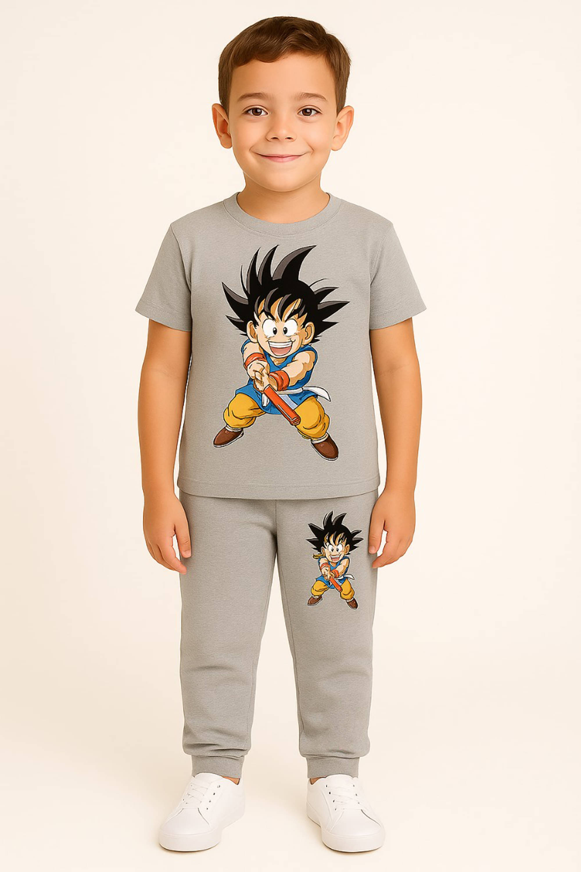     			Shakubhar Pack of 1 Boys Cotton Blend Tshirt & Pajama Set ( Grey )