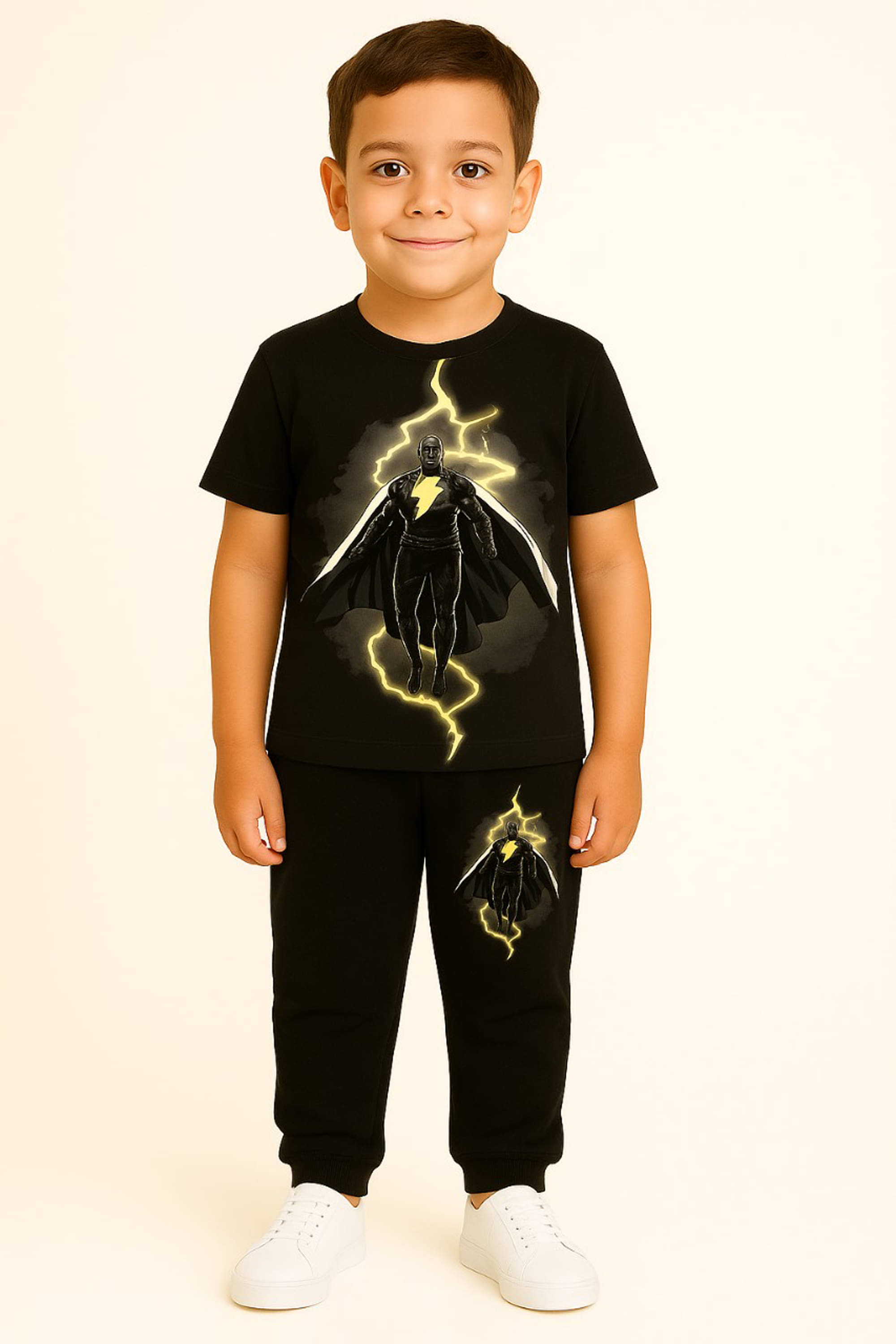 Shakubhar Pack of 1 Boys Cotton Blend Tshirt & Pajama Set ( Black )     			Shakubhar Pack of 1 Boys Cotton Blend Tshirt & Pajama Set ( Black )