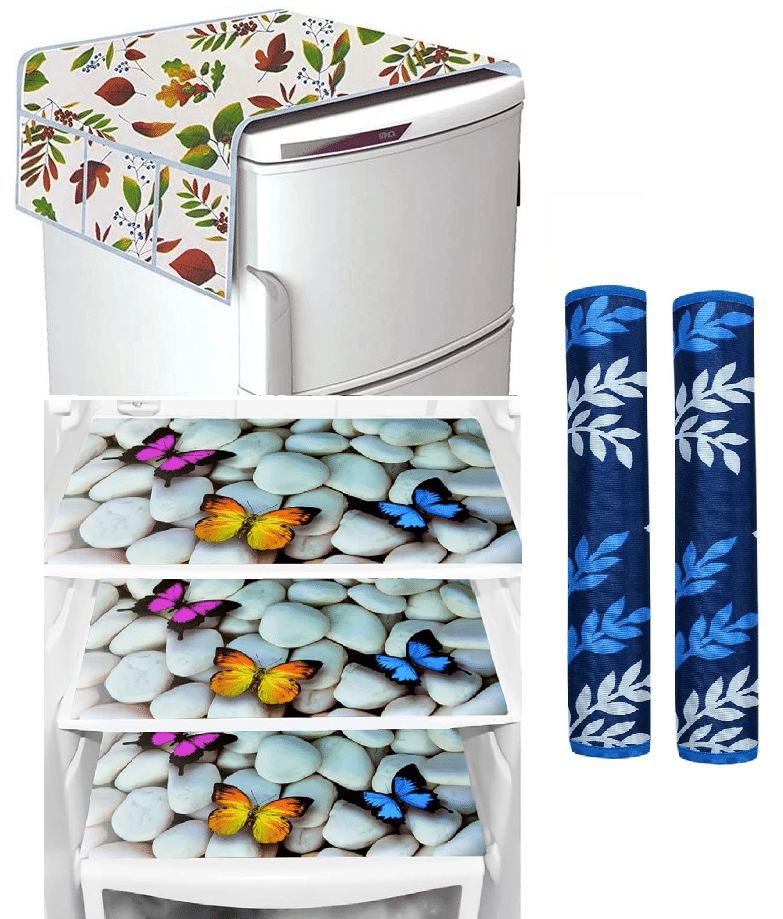 Shaphio PVC Floral Top Cover ( 93 56 ) Pack of 6 - Blue Shaphio PVC Floral Top Cover ( 93 56 ) Pack of 6 - Blue