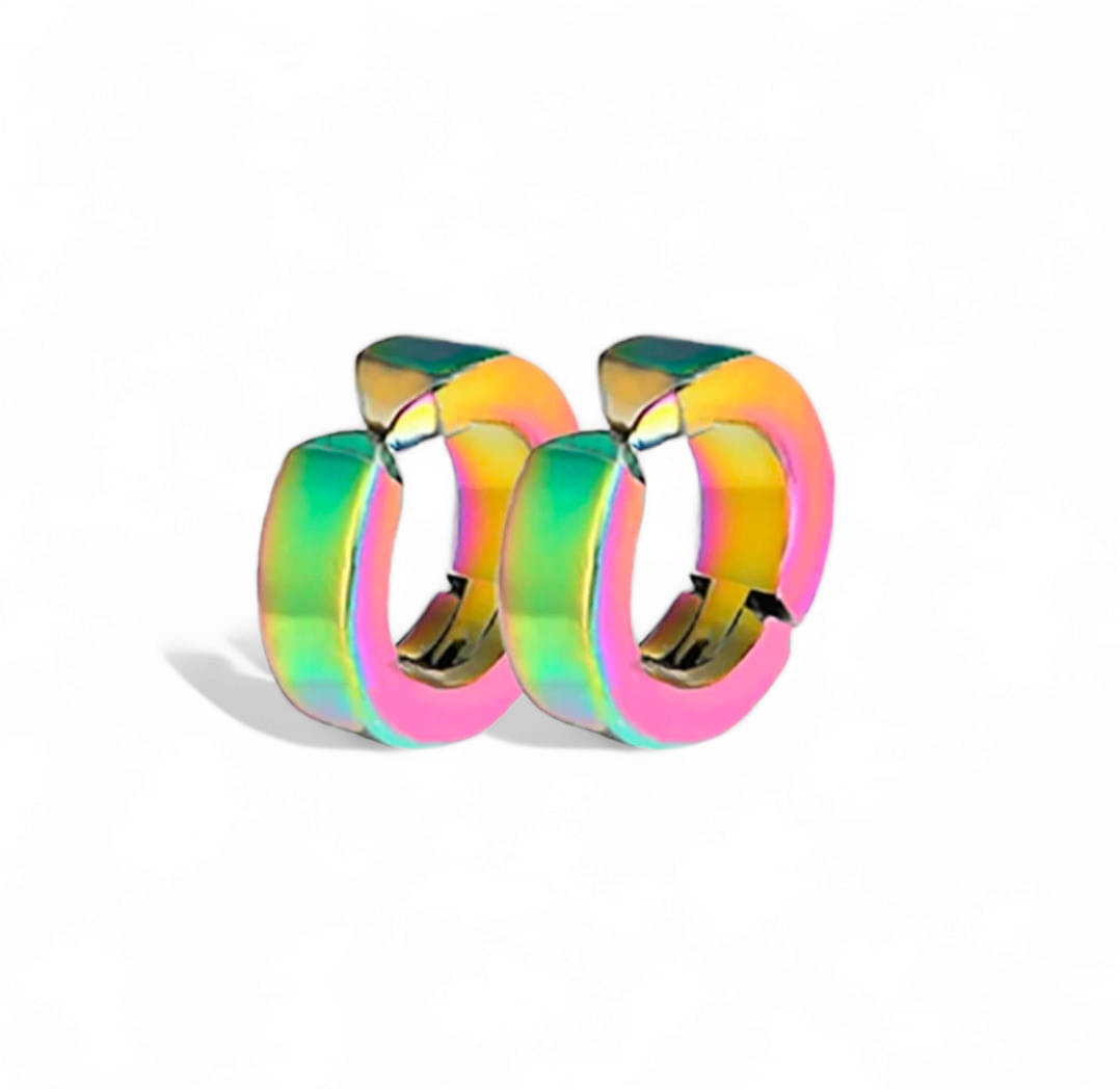     			Shree Ju Multicolor Huggies Earrings ( Pack of 1 )