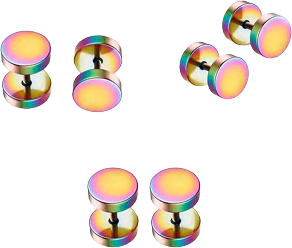     			Shree Ju Multicolor Stud Earrings ( Pack of 3 )