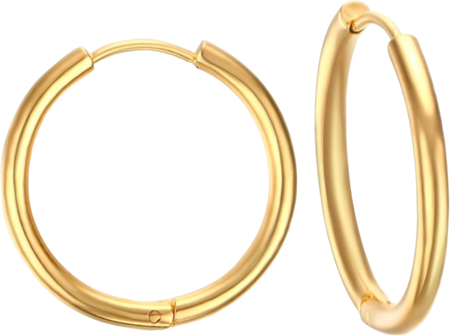 Shree Ju Trending Golden Tik Tok Round Hinged Bali For Men Women Boys Girls Unisex Shree Ju Trending Golden Tik Tok Round Hinged Bali For Men Women Boys Girls Unisex