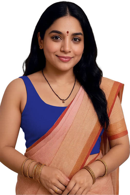 THE BLAZZE Blue Readymade without Pad Cotton Blend Women's Blouse ( Pack of 1 ) THE BLAZZE Blue Readymade without Pad Cotton Blend Women's Blouse ( Pack of 1 )