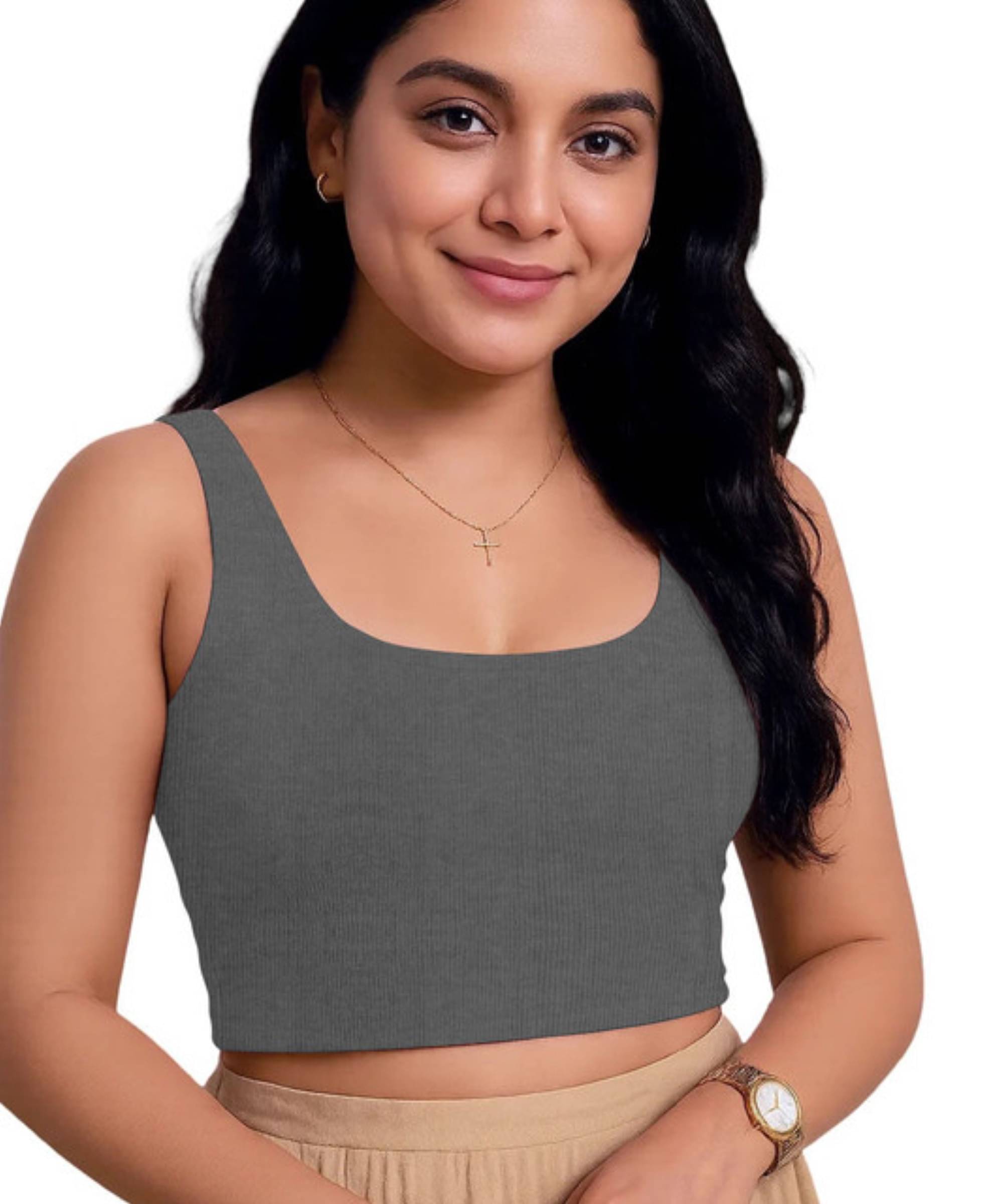 THE BLAZZE Brown Readymade without Pad Cotton Blend Women's Blouse ( Pack of 1 ) THE BLAZZE Brown Readymade without Pad Cotton Blend Women's Blouse ( Pack of 1 )