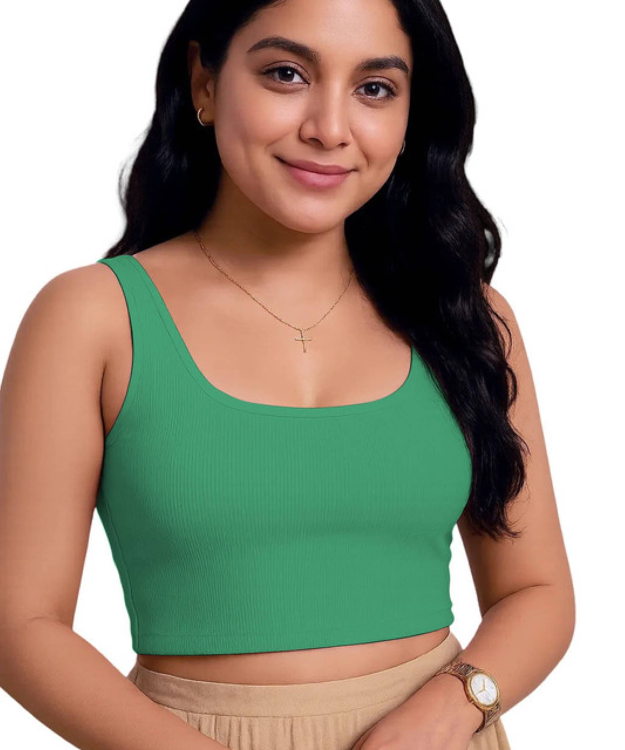     			THE BLAZZE Red Readymade without Pad Cotton Blend Women's Blouse ( Pack of 1 )