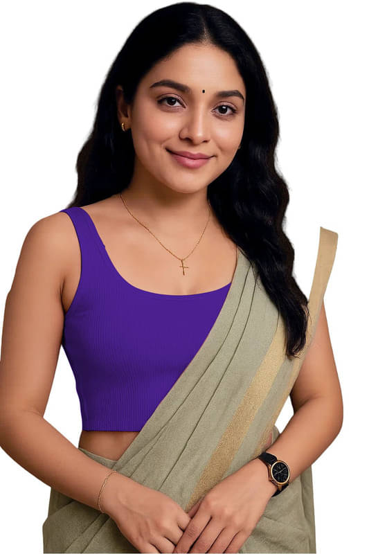     			THE BLAZZE White Readymade without Pad Cotton Blend Women's Blouse ( Pack of 1 )