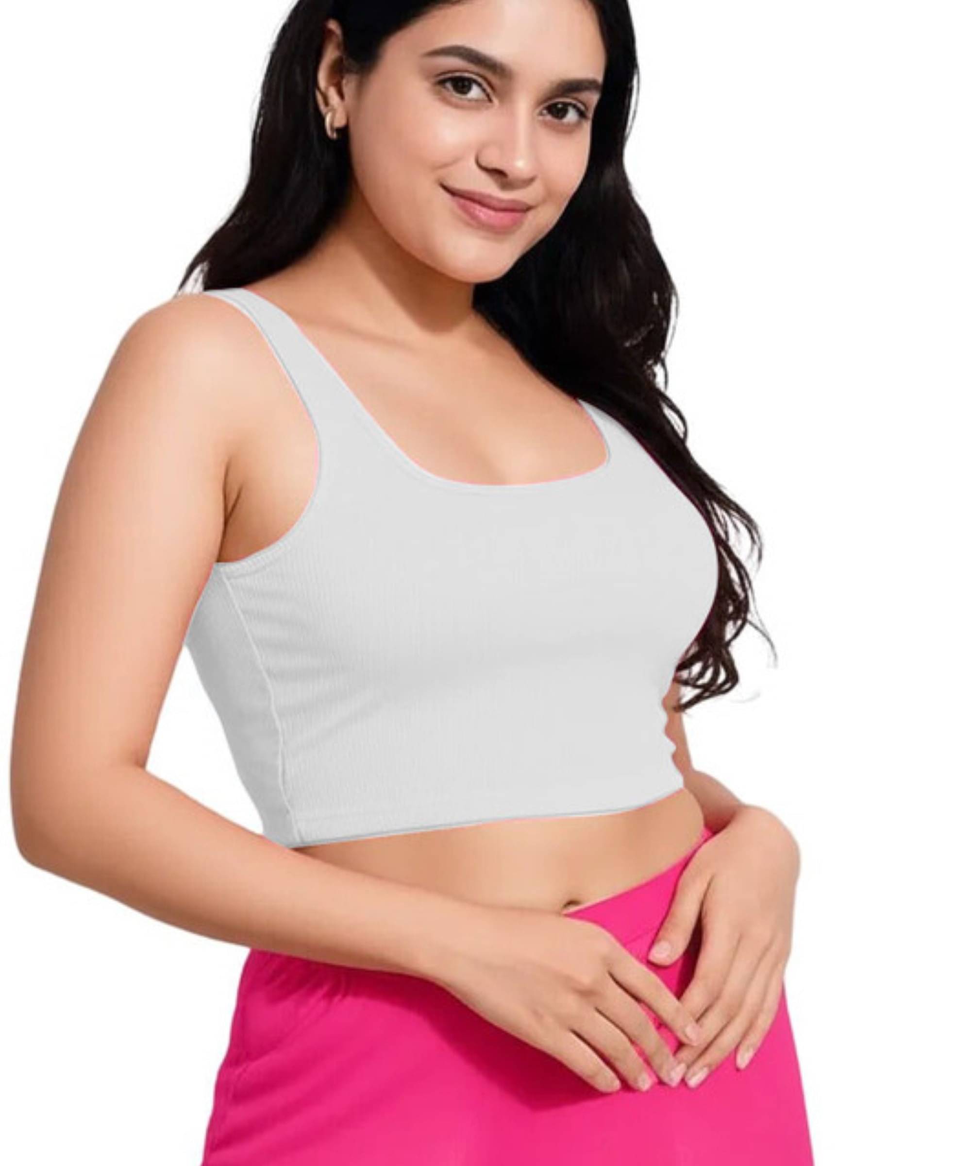 THE BLAZZE White Readymade without Pad Cotton Blend Women's Blouse ( Pack of 1 ) THE BLAZZE White Readymade without Pad Cotton Blend Women's Blouse ( Pack of 1 )