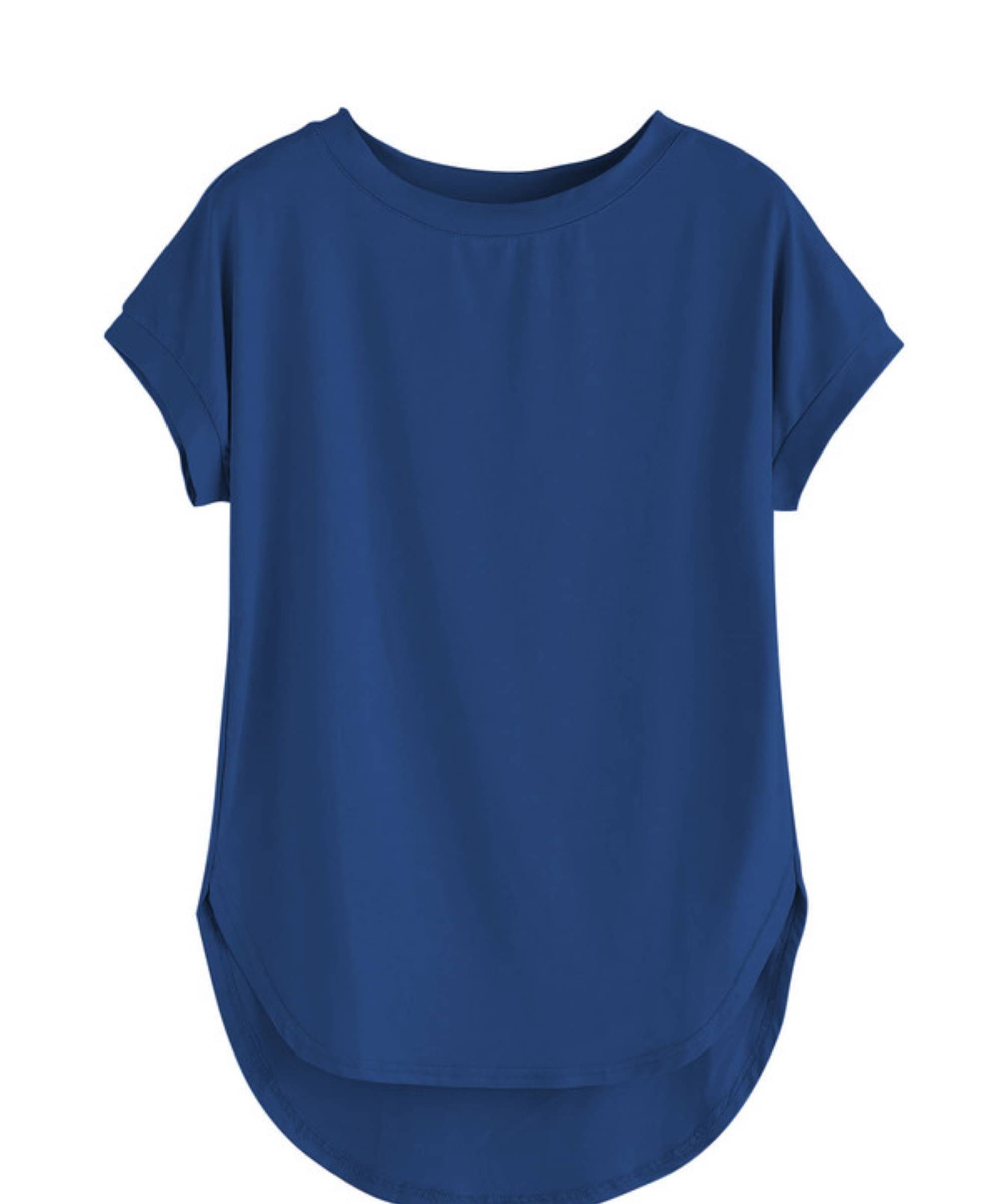     			THE BLAZZE Women's Cotton Regular Top ( Blue )