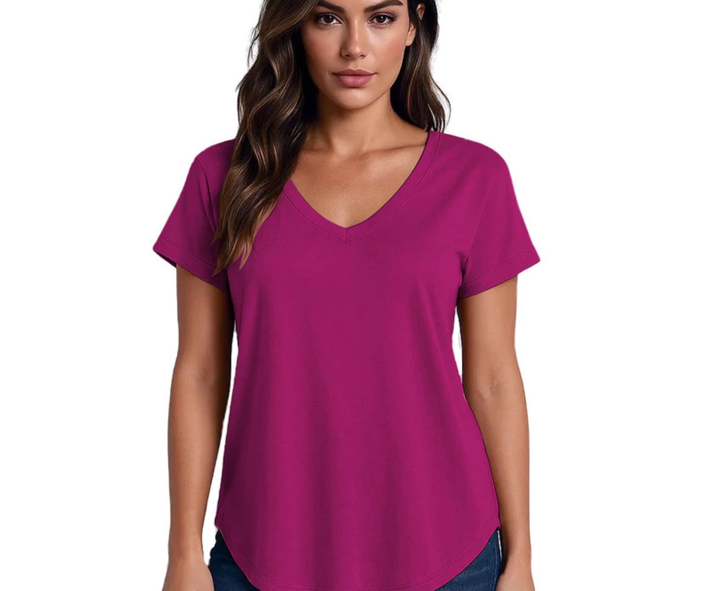     			THE BLAZZE Women's Cotton Regular Top ( Pink )
