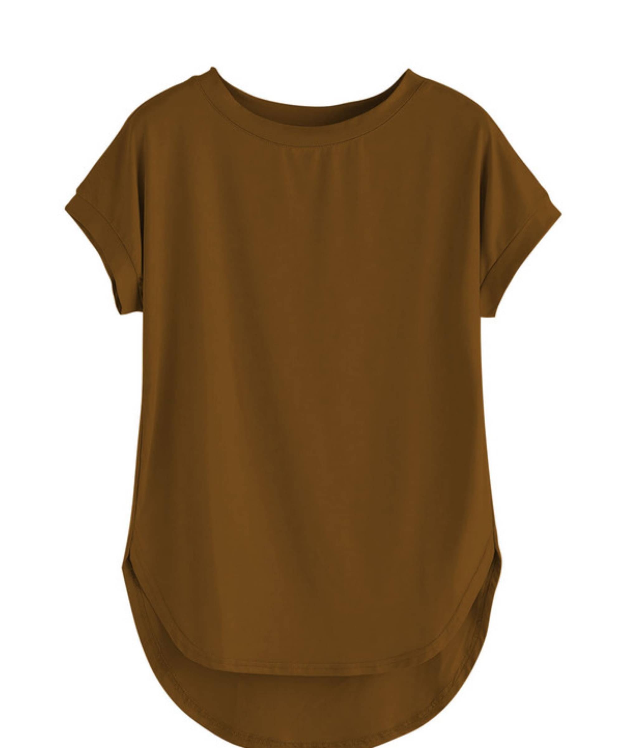     			THE BLAZZE Women's Cotton Regular Top ( Brown )