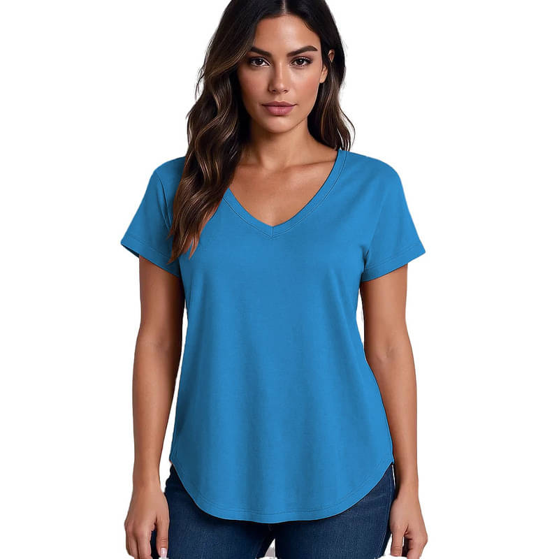 THE BLAZZE Women's Cotton Regular Top ( Blue ) THE BLAZZE Women's Cotton Regular Top ( Blue )