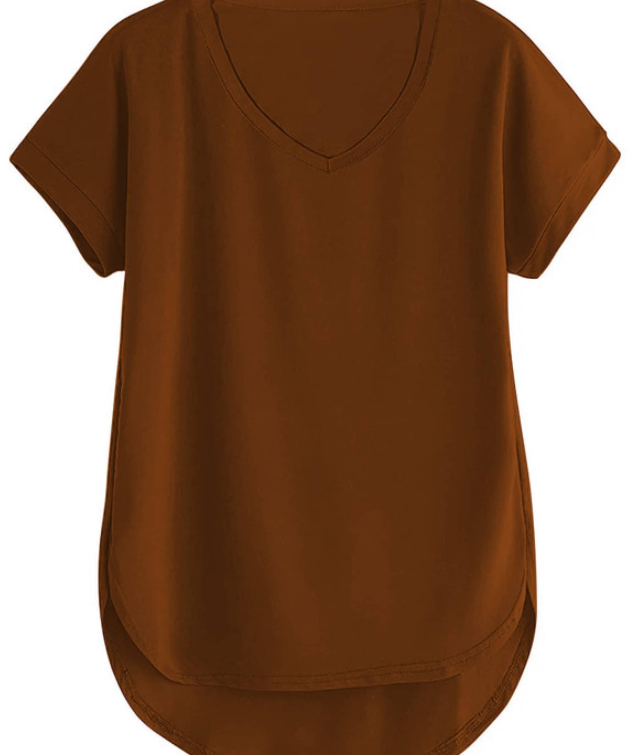     			THE BLAZZE Women's Cotton Regular Top ( Brown )