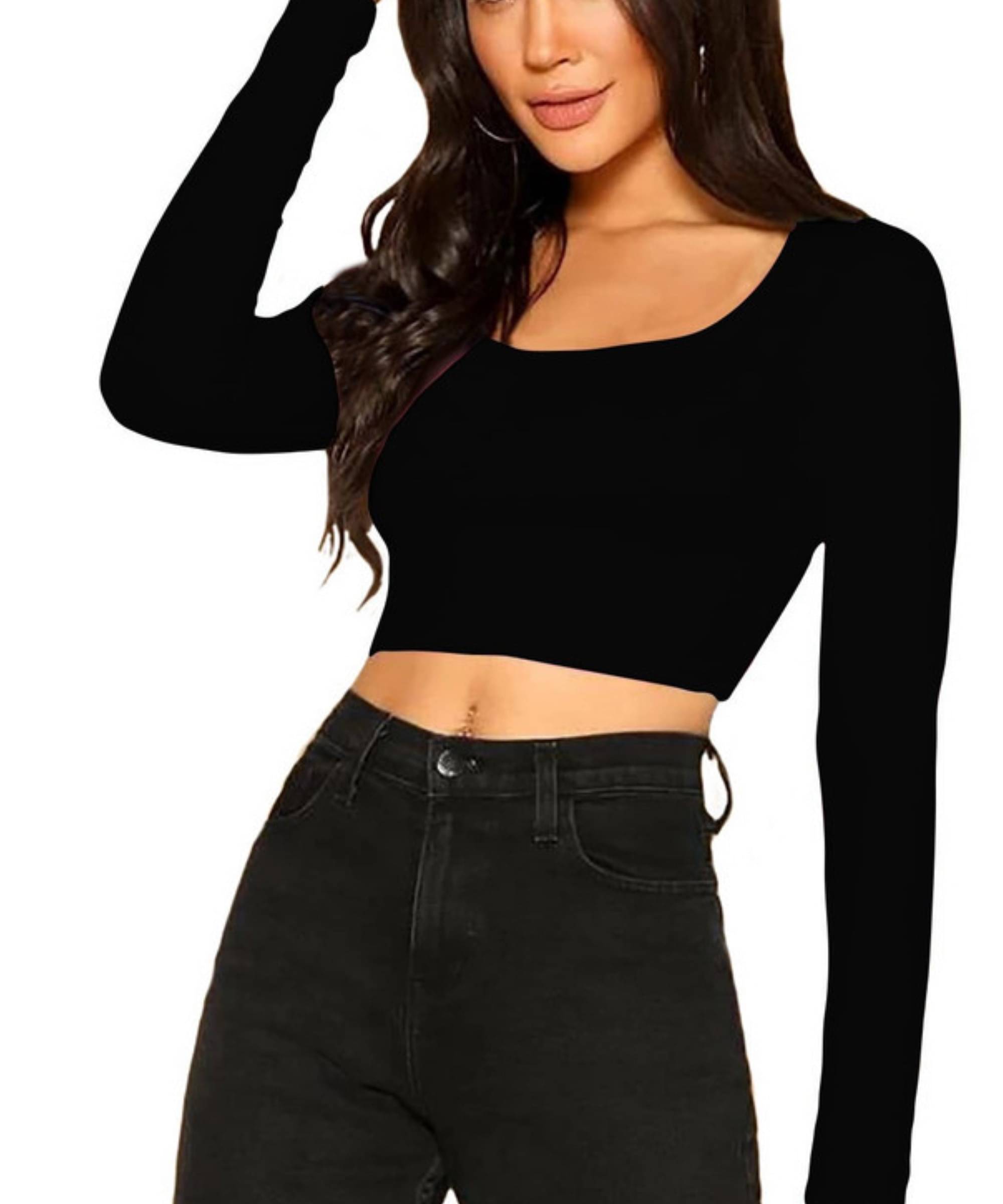 THE BLAZZE Women's Cotton Regular Top ( Black ) THE BLAZZE Women's Cotton Regular Top ( Black )