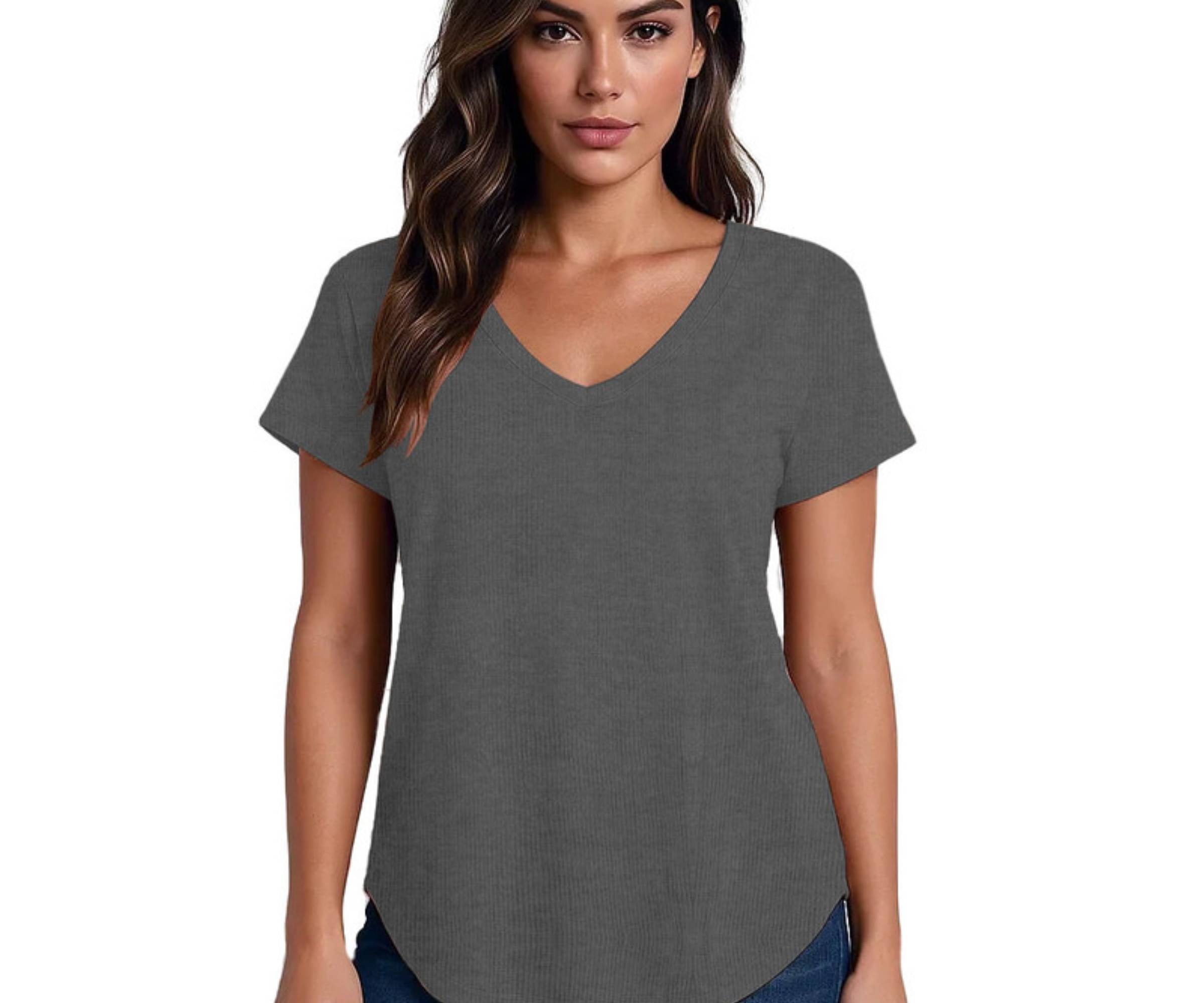 THE BLAZZE Women's Cotton Regular Top ( Grey ) THE BLAZZE Women's Cotton Regular Top ( Grey )