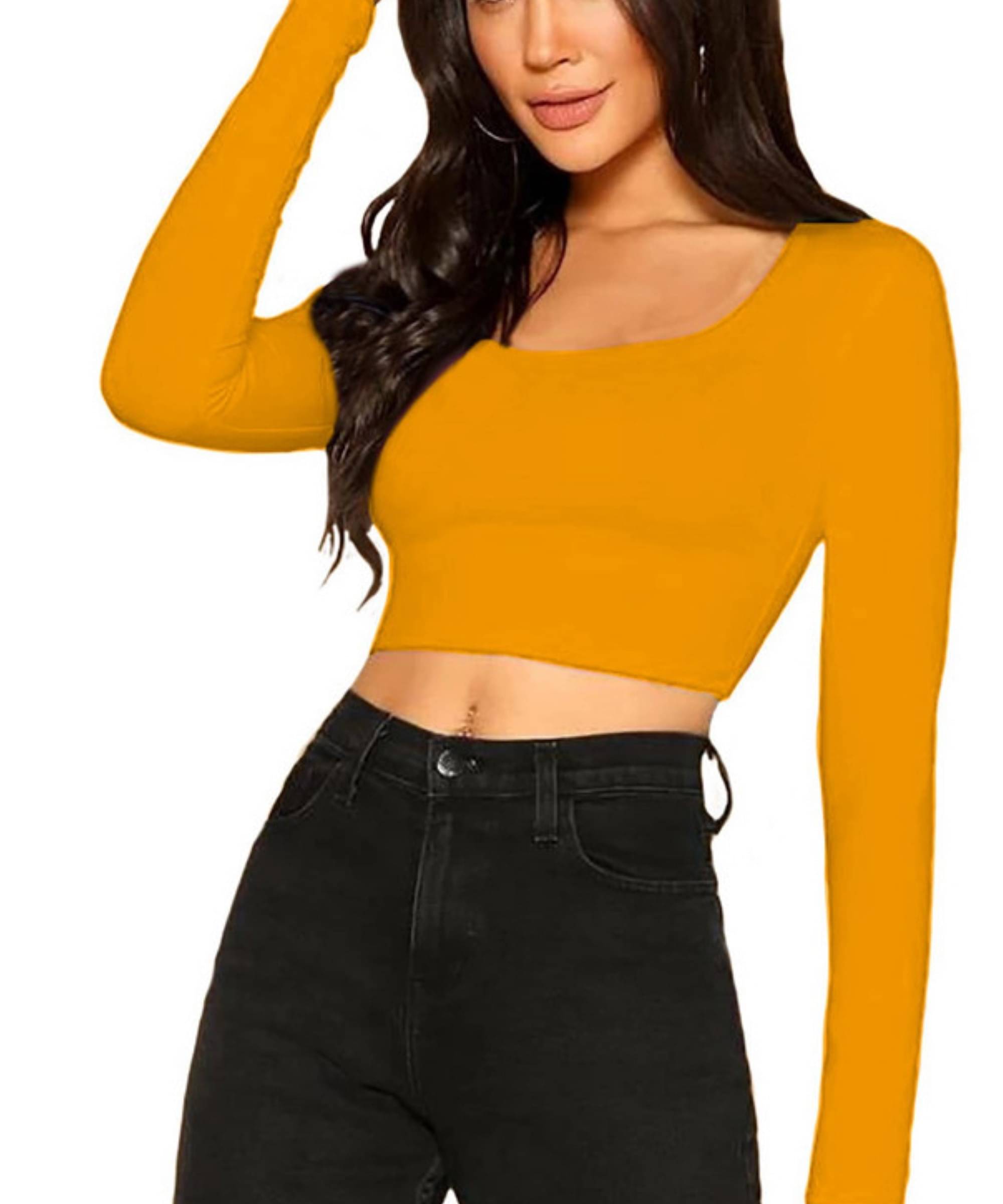 THE BLAZZE Women's Cotton Regular Top ( Yellow ) THE BLAZZE Women's Cotton Regular Top ( Yellow )