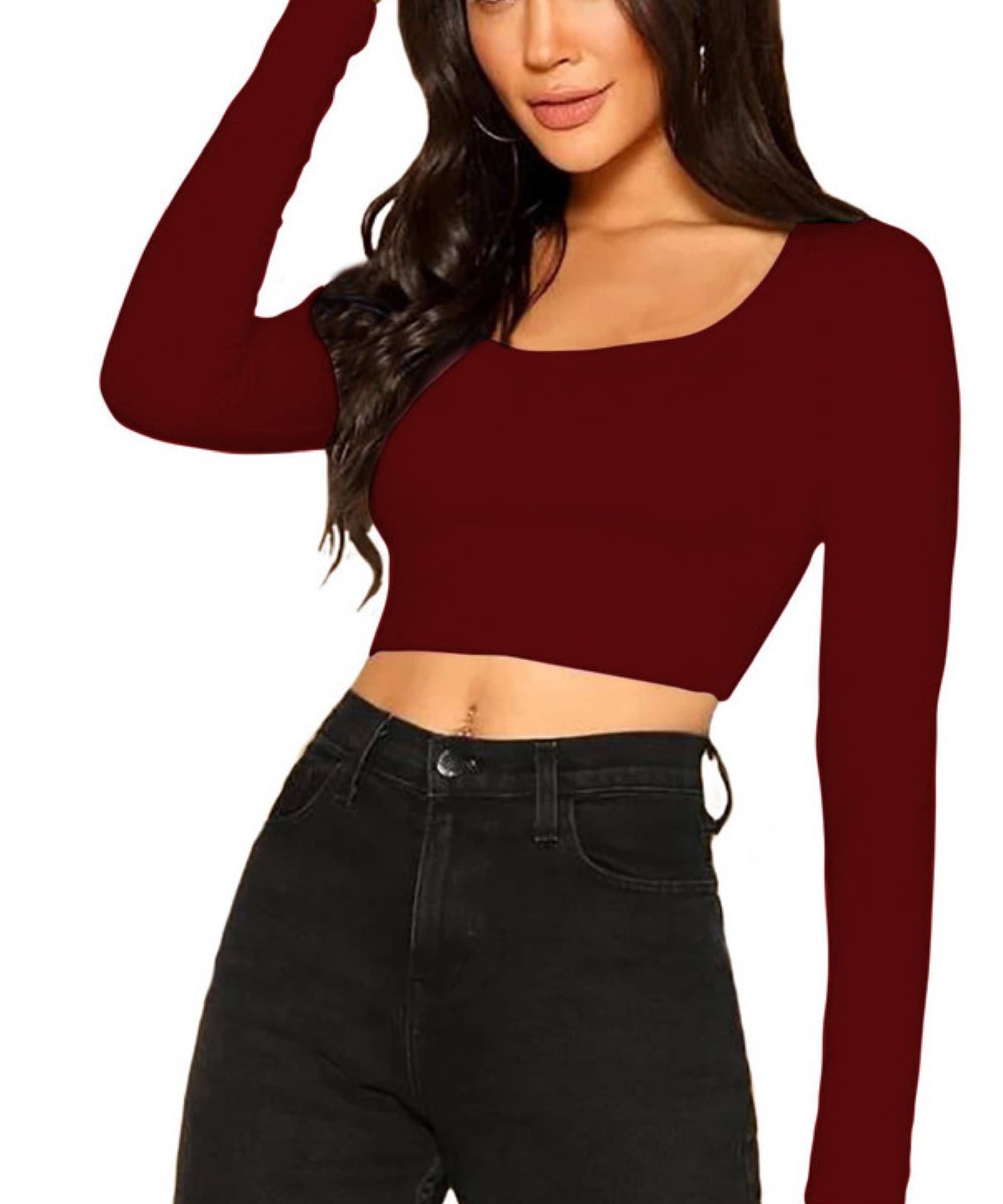 THE BLAZZE Women's Cotton Regular Top ( Brown )     			THE BLAZZE Women's Cotton Regular Top ( Brown )