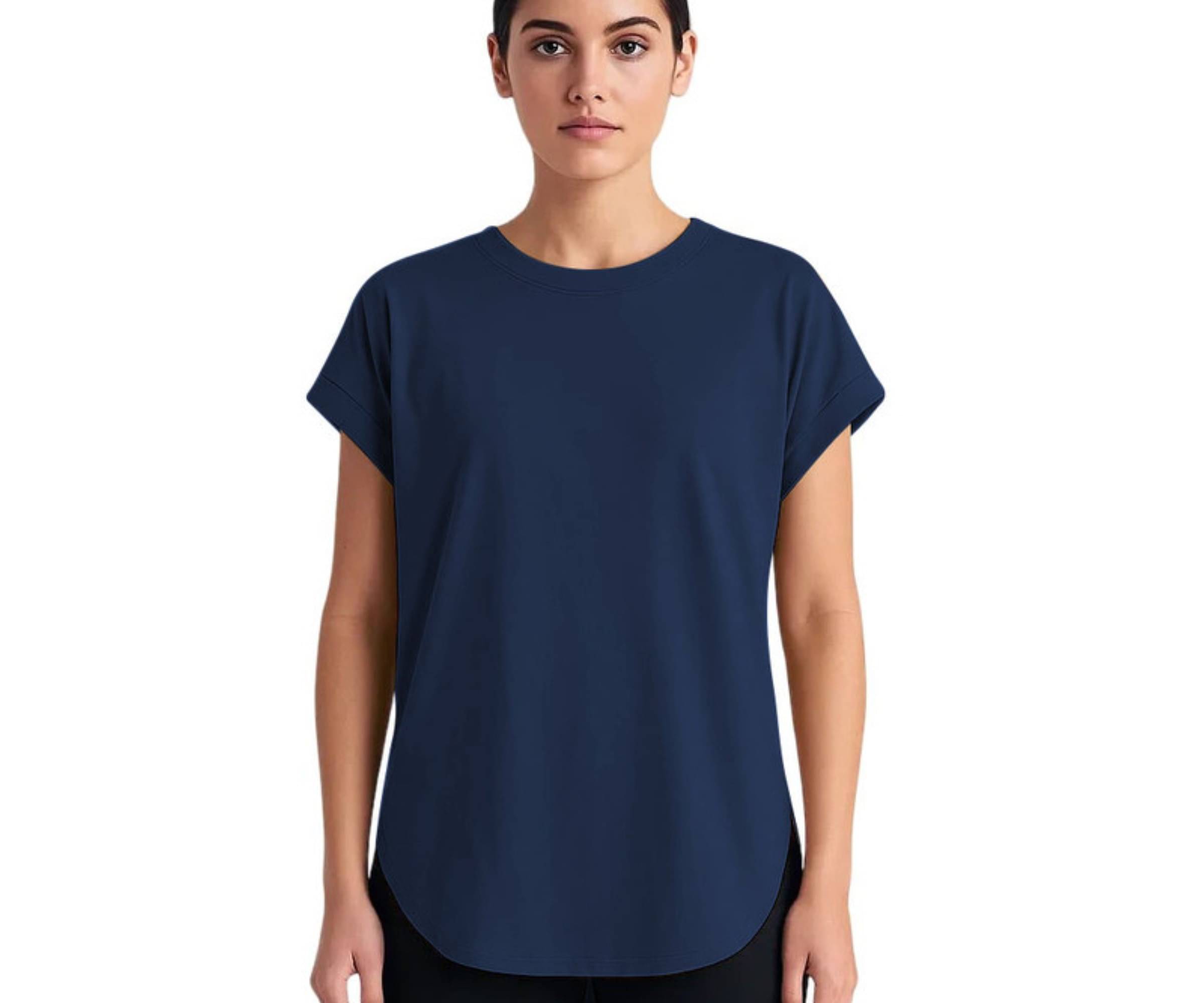 THE BLAZZE Women's Cotton Regular Top ( Blue ) THE BLAZZE Women's Cotton Regular Top ( Blue )