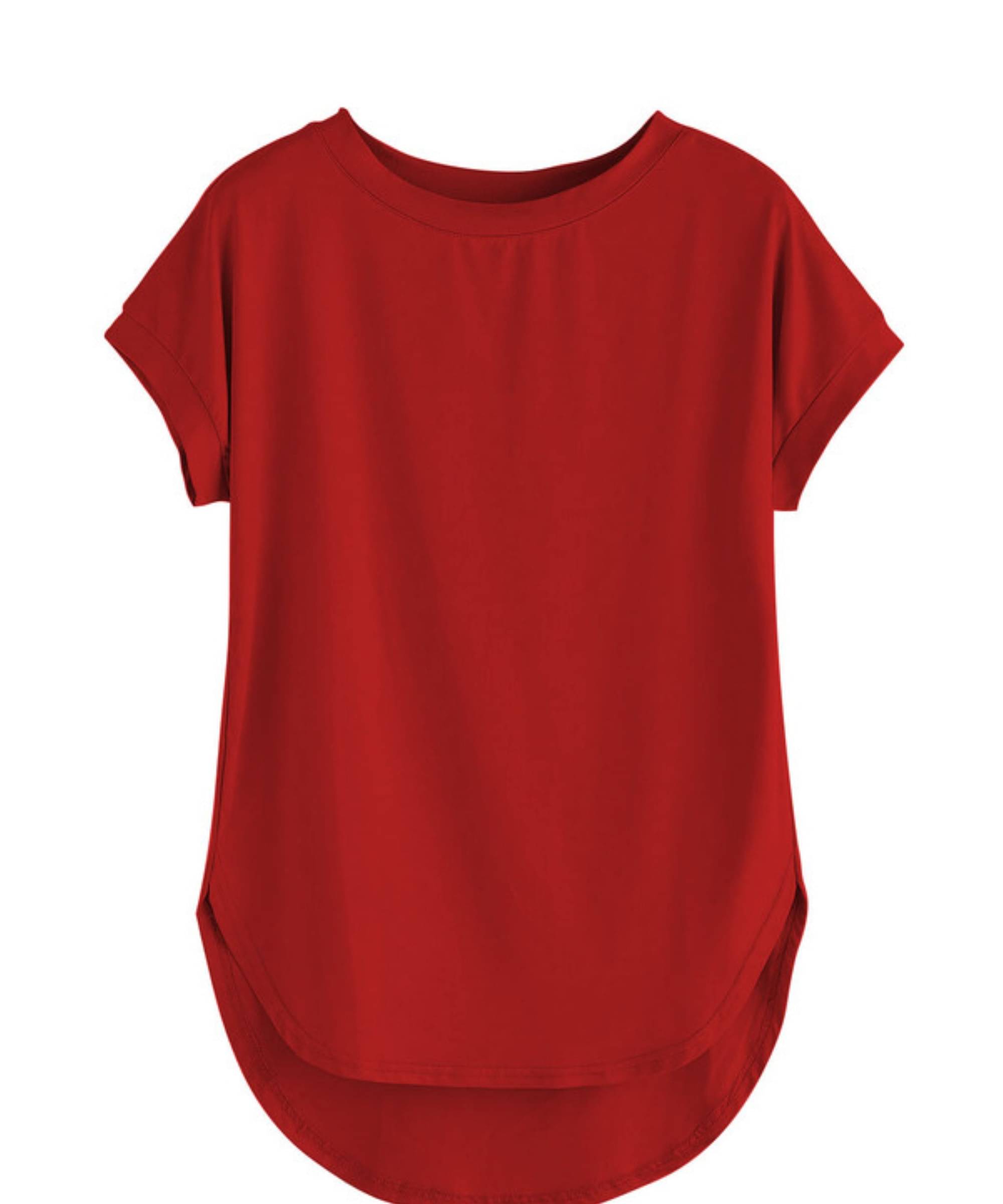 THE BLAZZE Women's Cotton Regular Top ( Red ) THE BLAZZE Women's Cotton Regular Top ( Red )