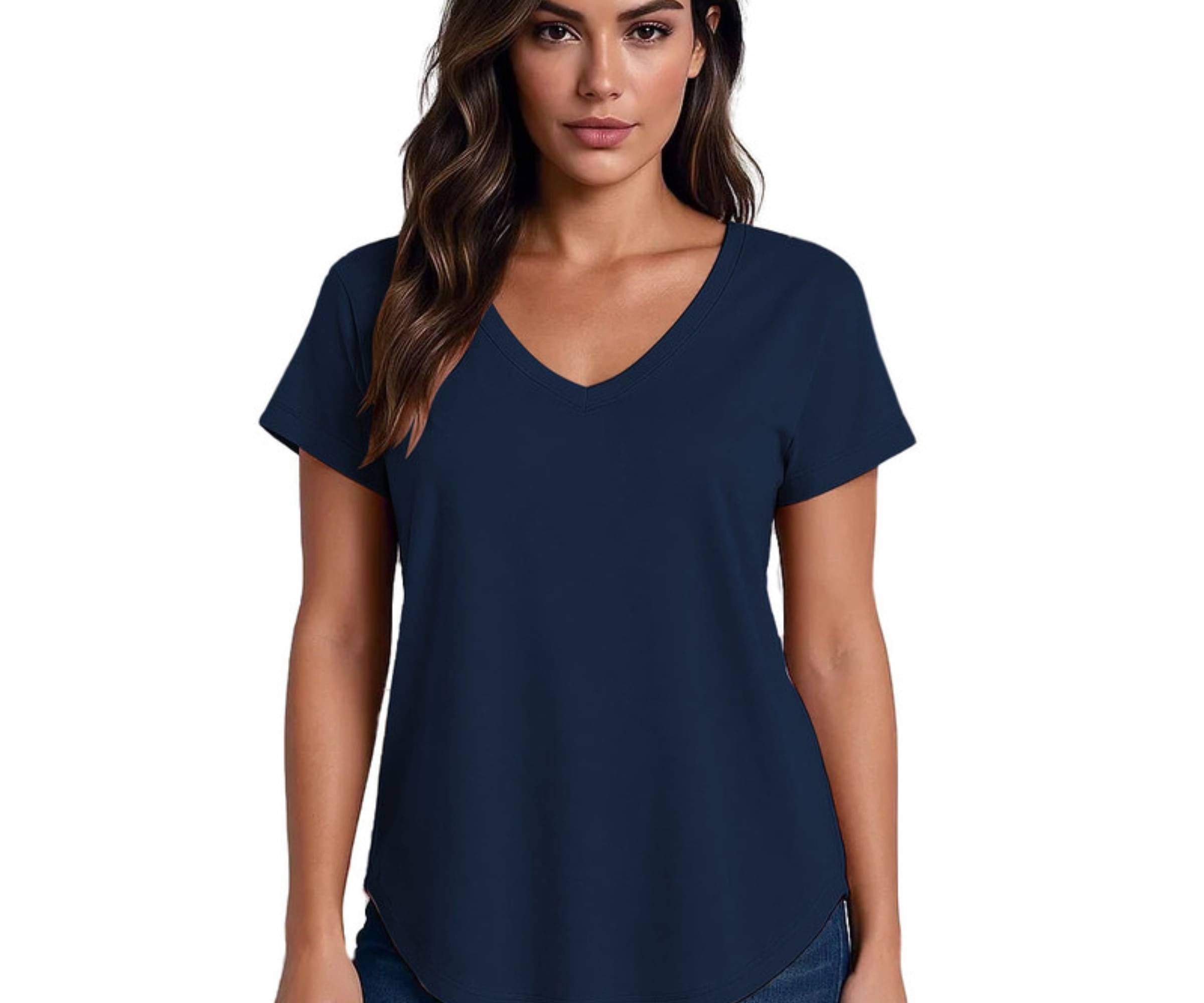     			THE BLAZZE Women's Cotton Regular Top ( Blue )