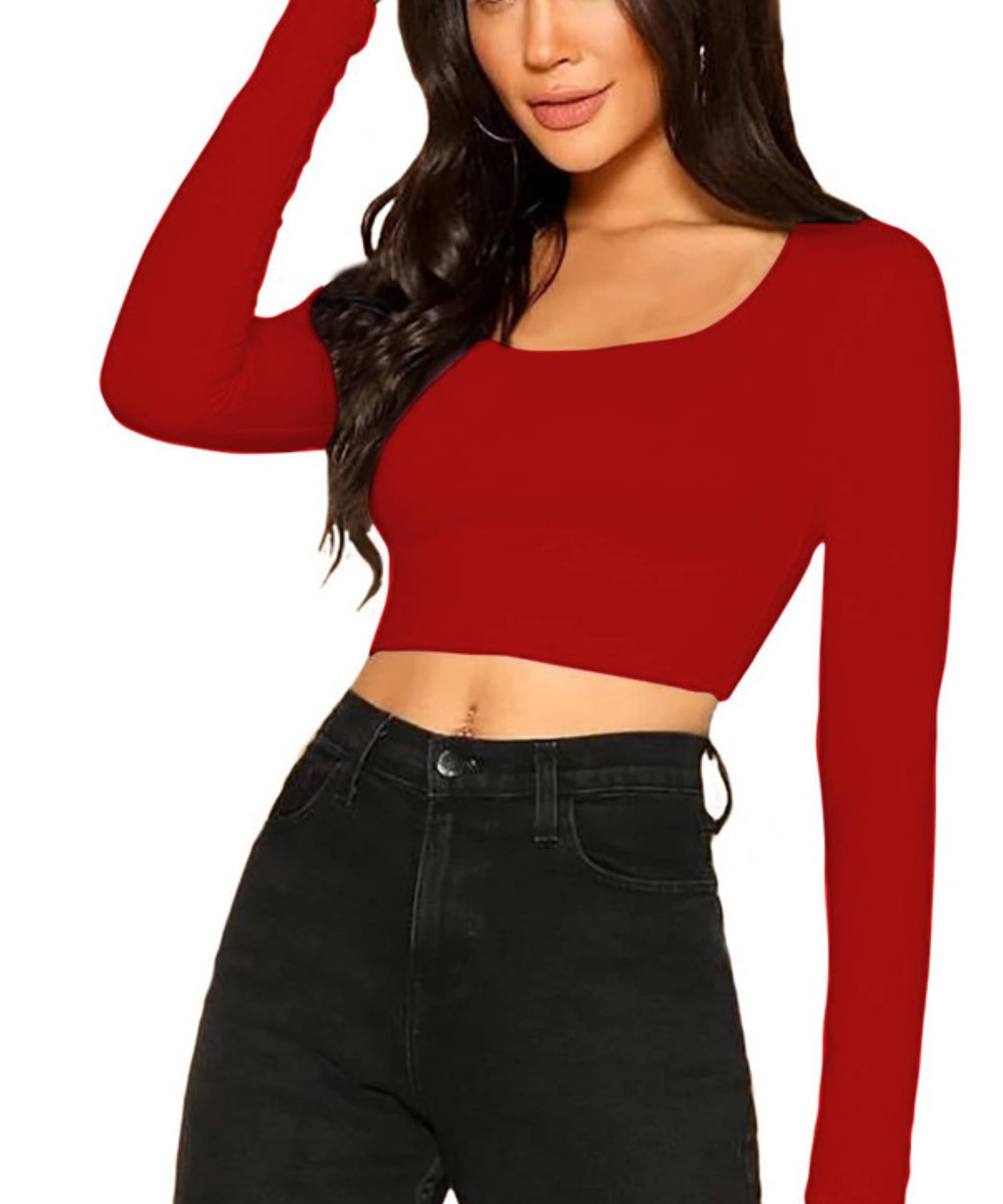 THE BLAZZE Women's Cotton Regular Top ( Red ) THE BLAZZE Women's Cotton Regular Top ( Red )